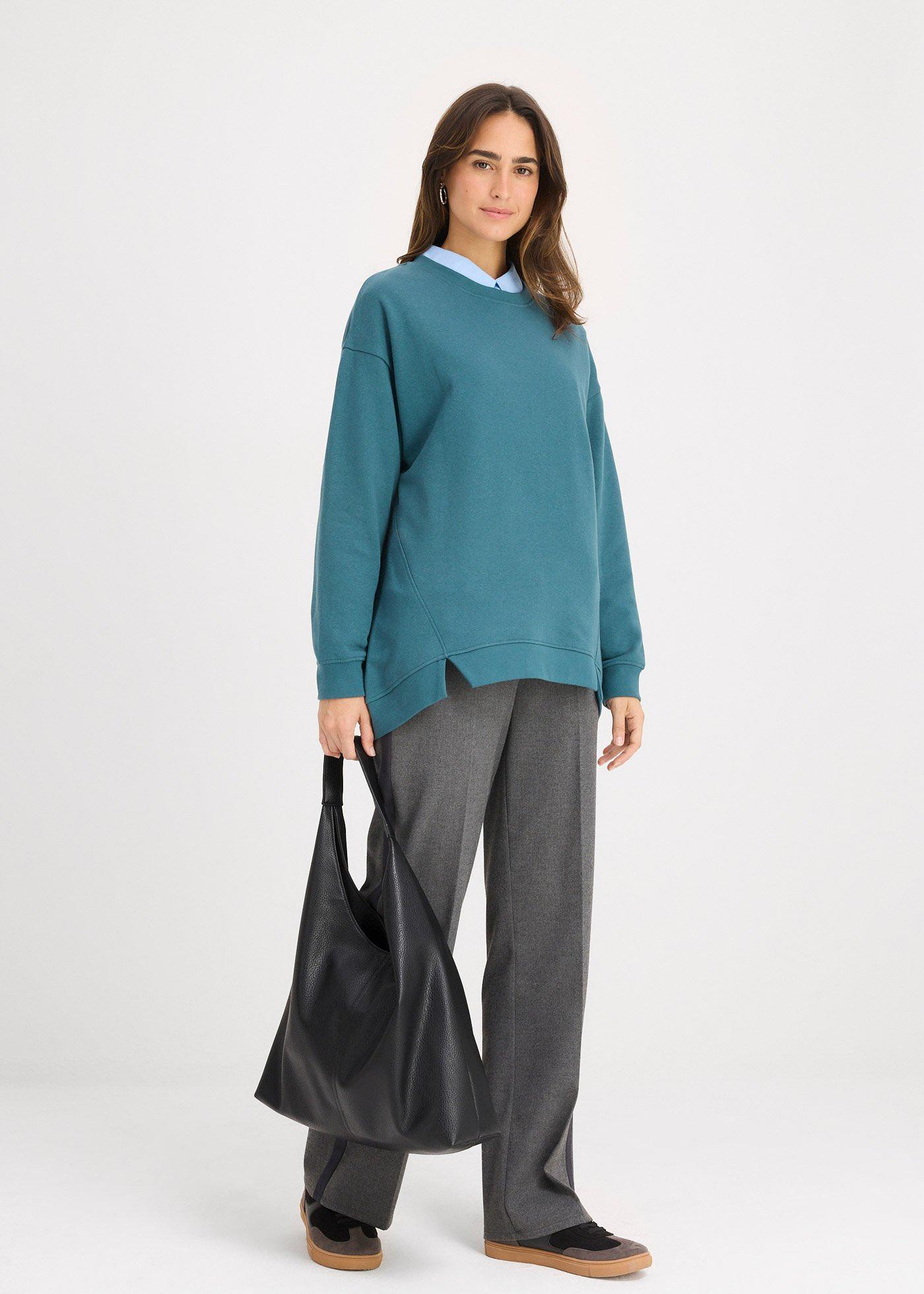 Bluza oversize z mieszanki bawełny - Bonprix