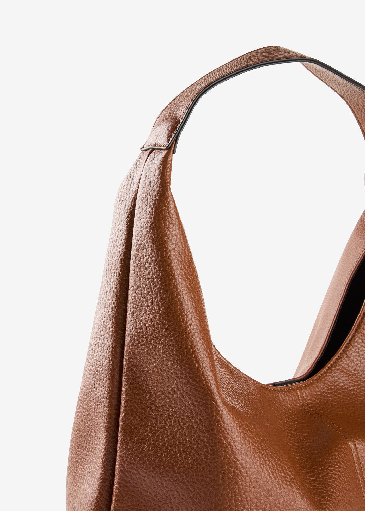 Torba typu shopper o fakturze groszkowanej skóry - Bonprix