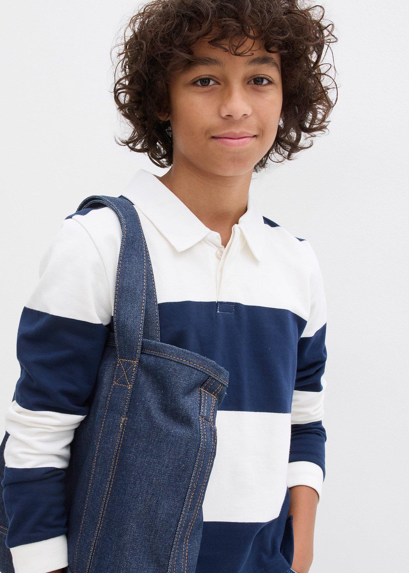 Bluza polo z czystej bawełny - Bonprix