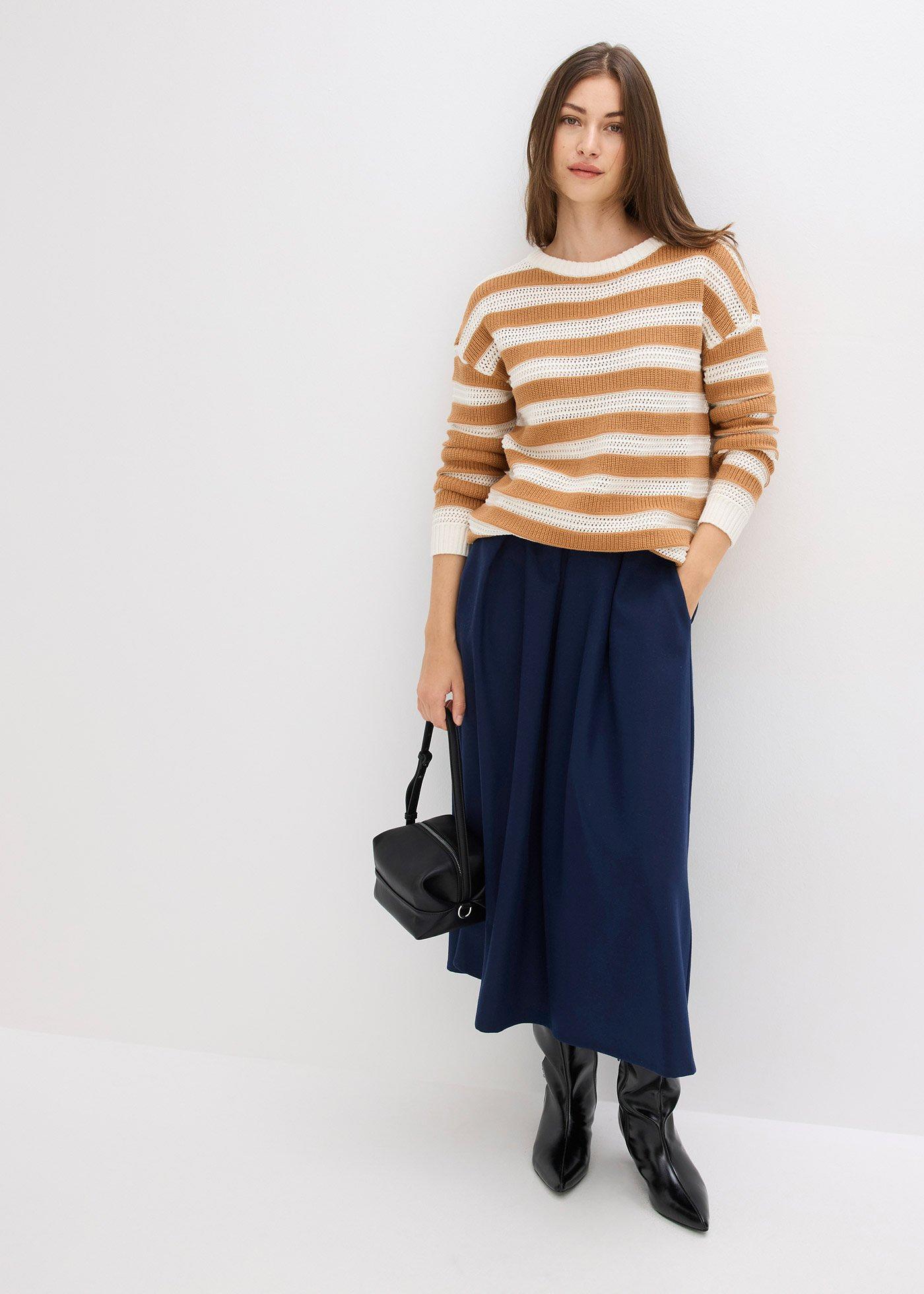 Sweter oversize z czystej bawełny - Bonprix