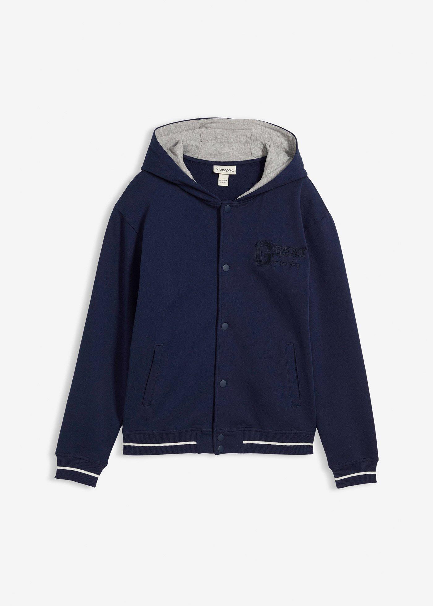 Bluza rozpinana college z czystej bawełny organicznej - Bonprix