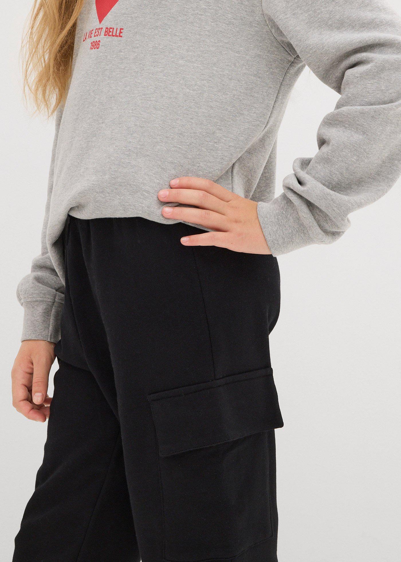Spodnie joggingowe cargo z czystej bawełny organicznej - Bonprix