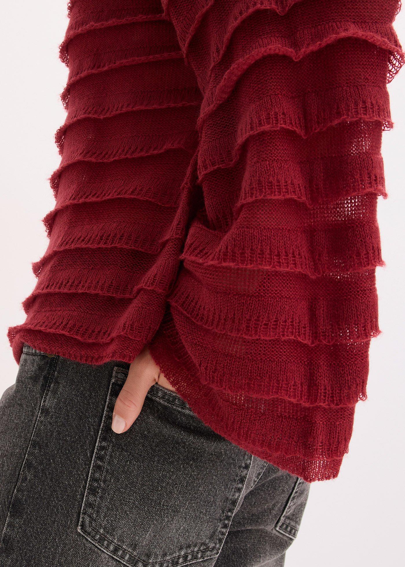 Sweter oversize, półprzezroczysty - Bonprix