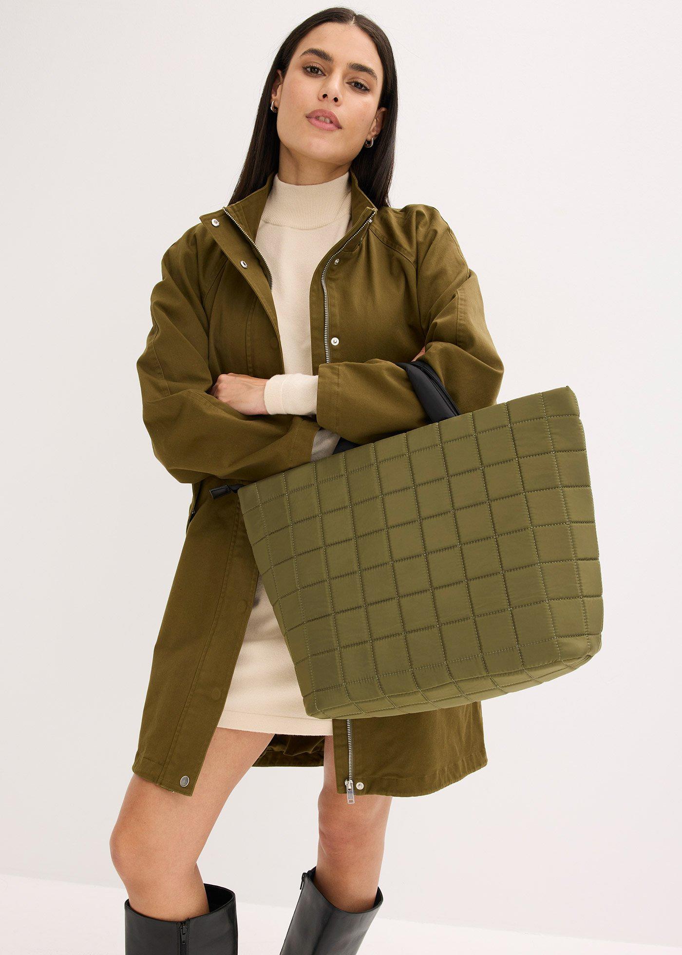Torba typu shopper z pikowanego materiału - Bonprix