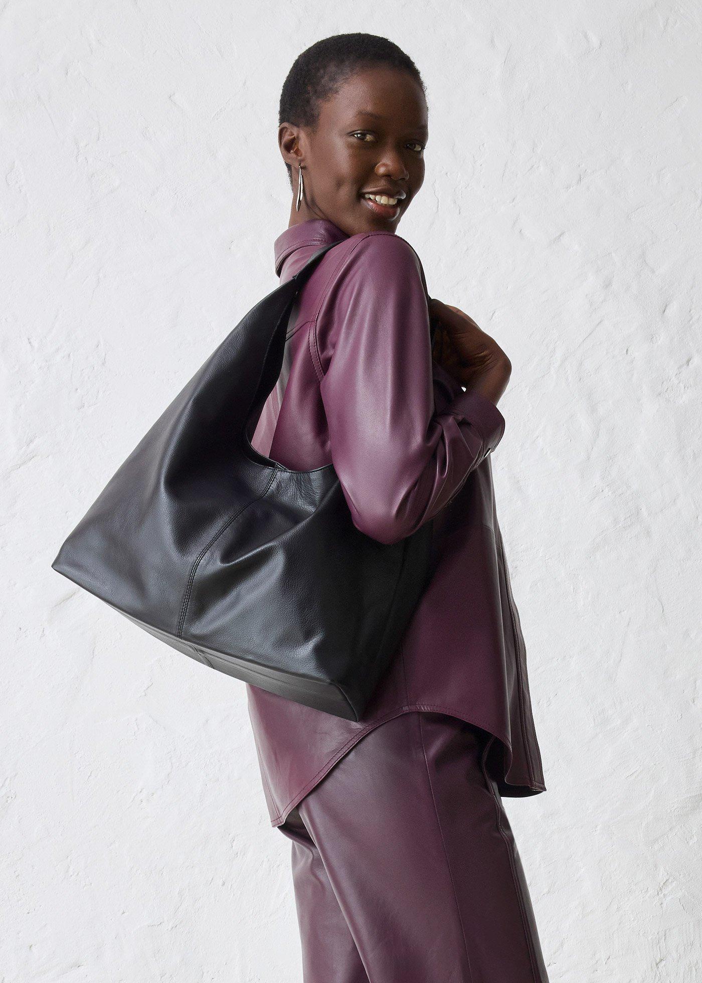 Torba typu shopper ze skóry premium - Bonprix