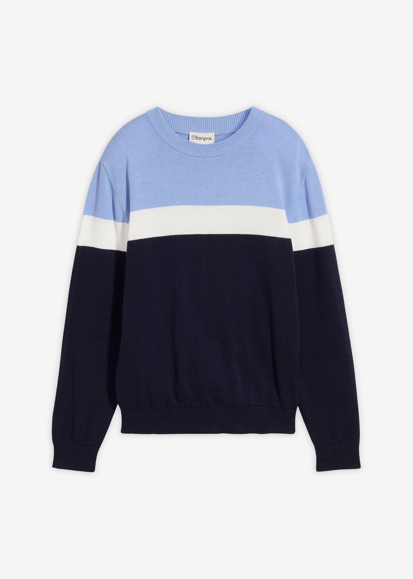 Sweter z cienkiej bawełnianej dzianiny - Bonprix
