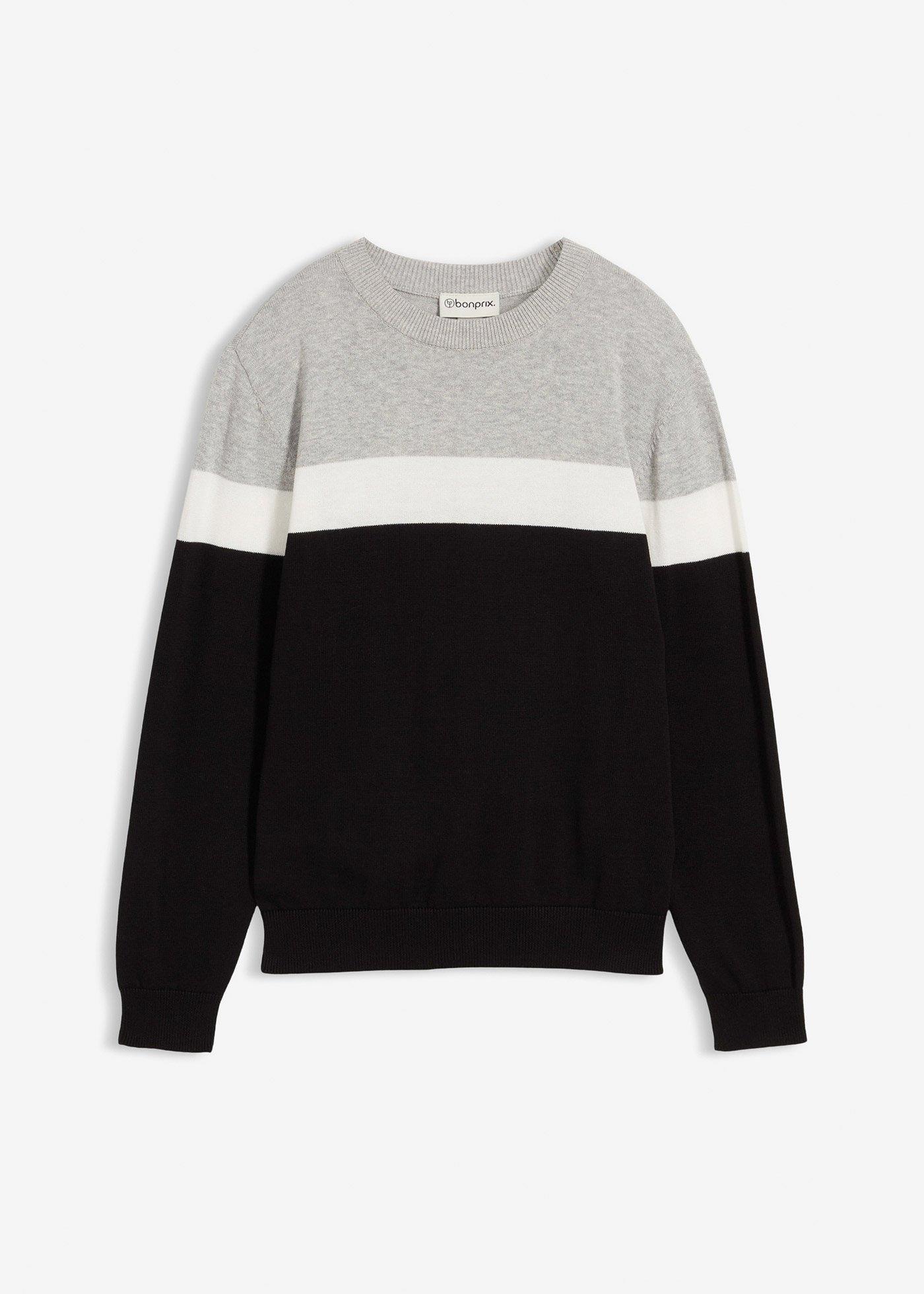 Sweter z cienkiej bawełnianej dzianiny - Bonprix