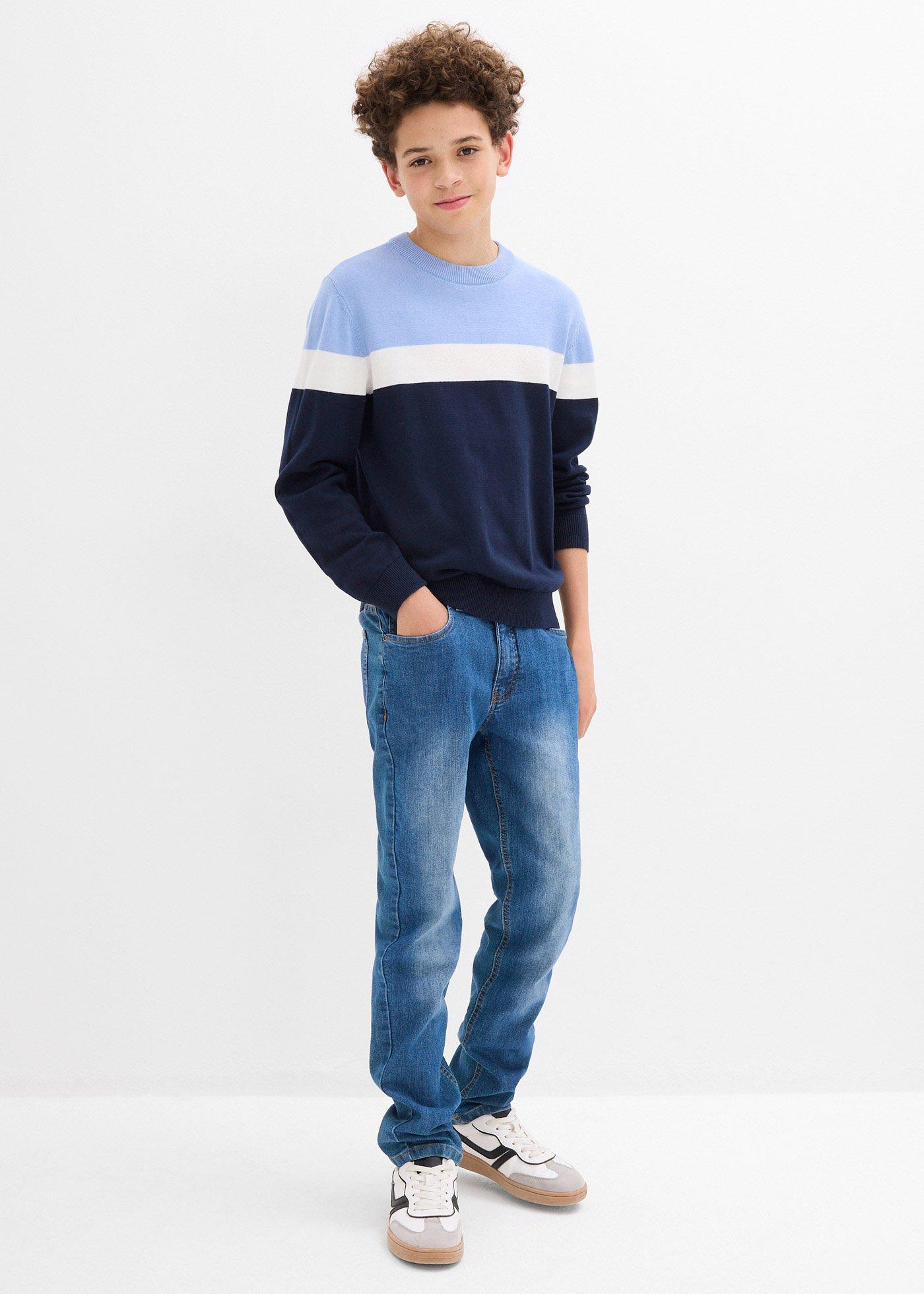 Sweter z cienkiej bawełnianej dzianiny - Bonprix