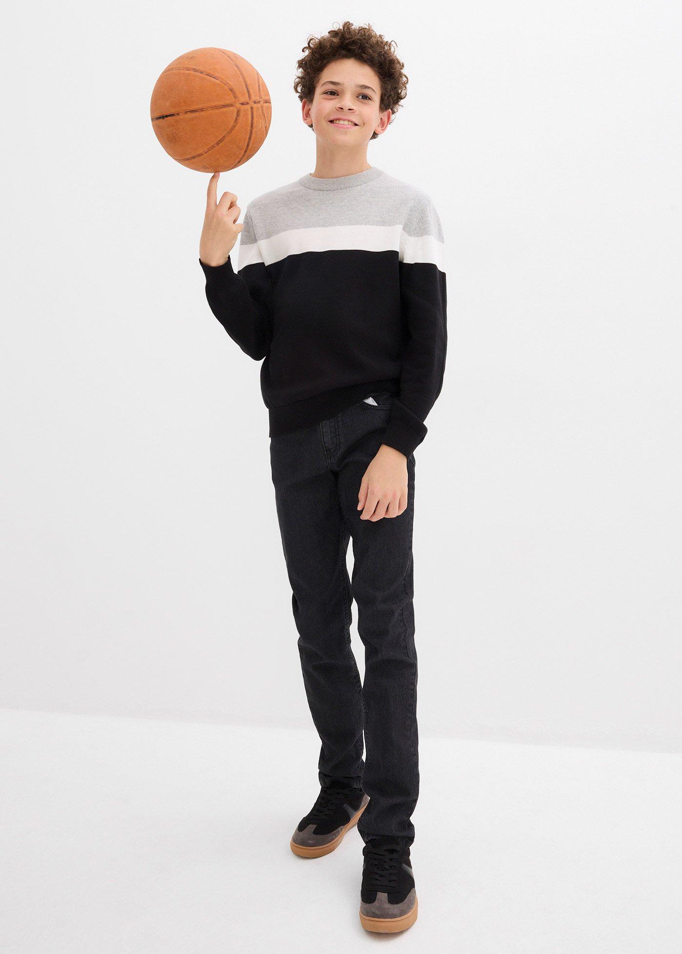 Sweter z cienkiej bawełnianej dzianiny - Bonprix