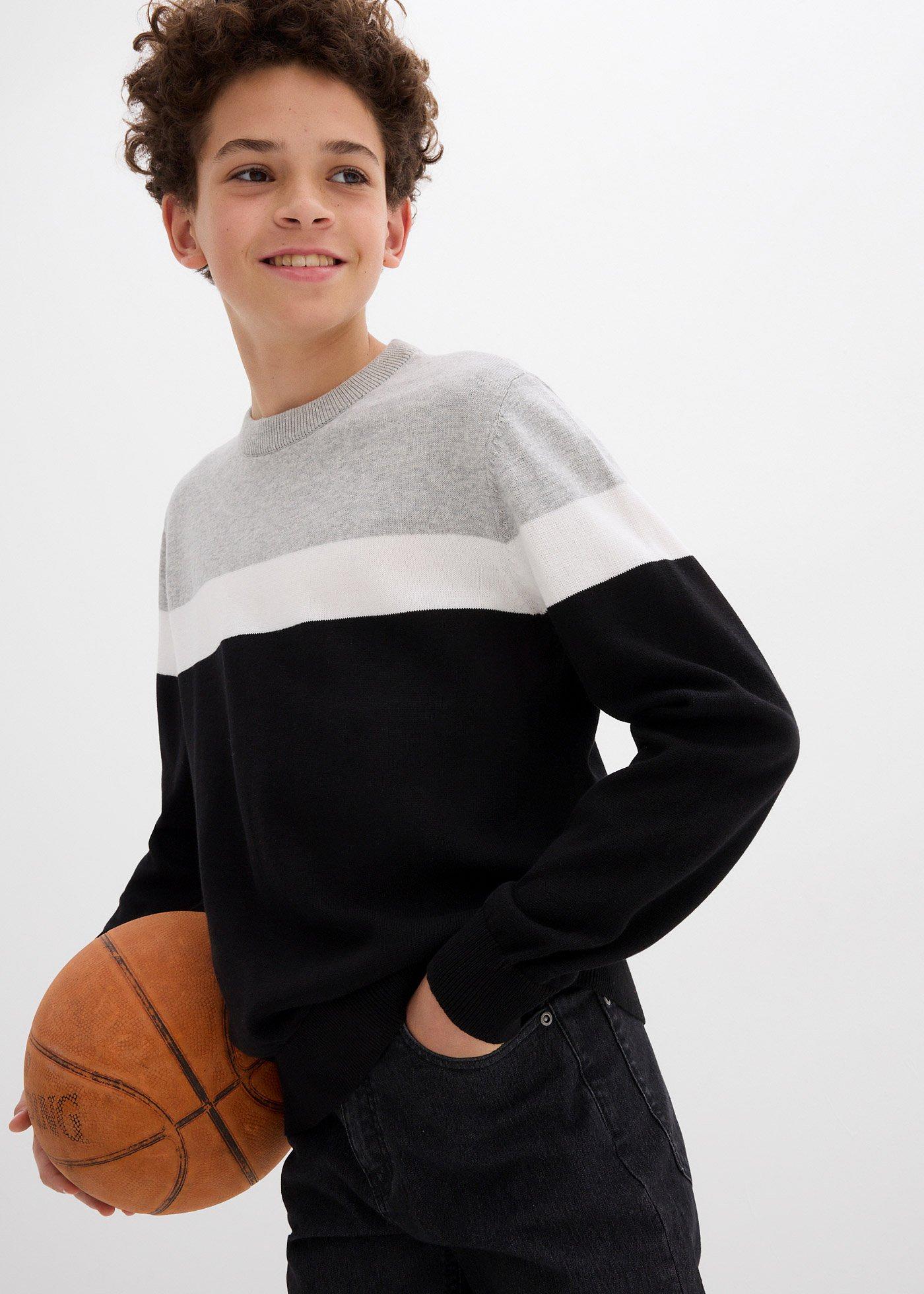 Sweter z cienkiej bawełnianej dzianiny - Bonprix