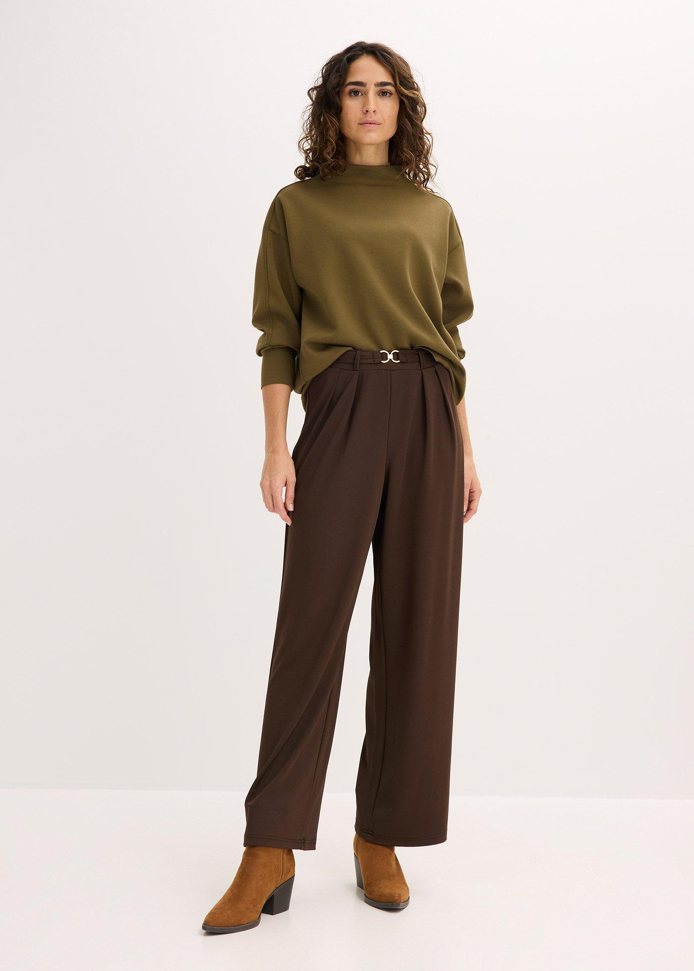 Bluza oversize z miękkiego materiału scuba - Bonprix