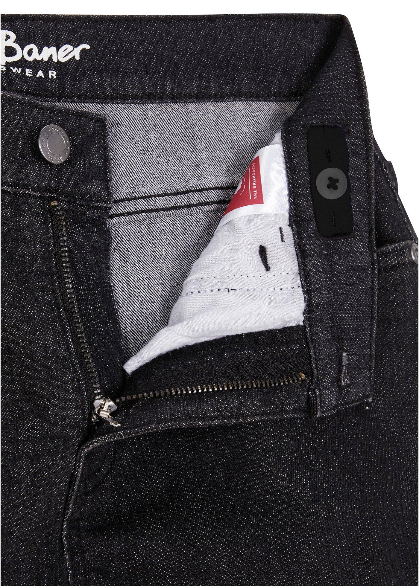 Dżinsy ze stretchem i regulowanym paskiem, proste nogawki, slim fit - Bonprix