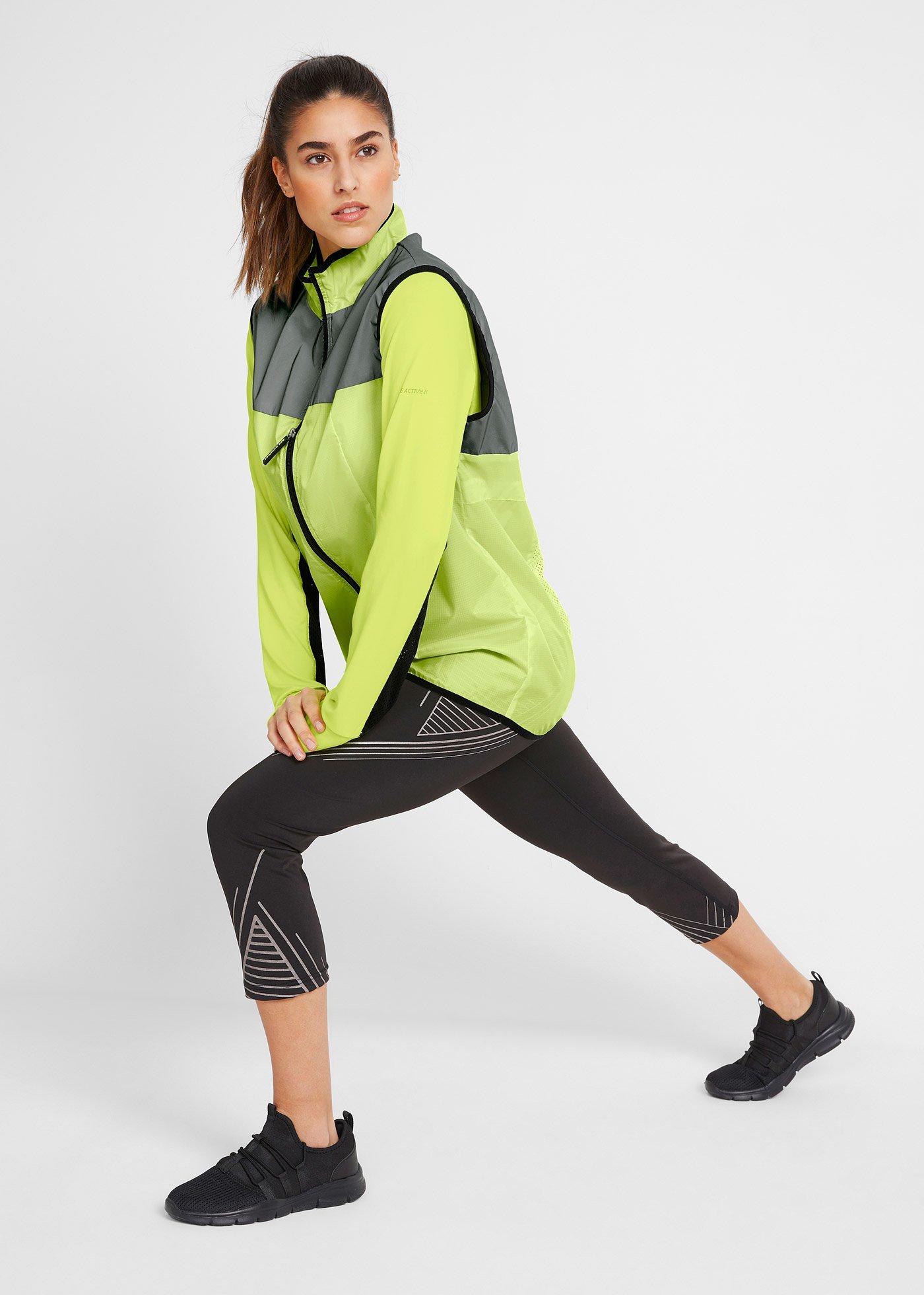 Legginsy sportowe z kieszonką, długość 3/4 - Bonprix