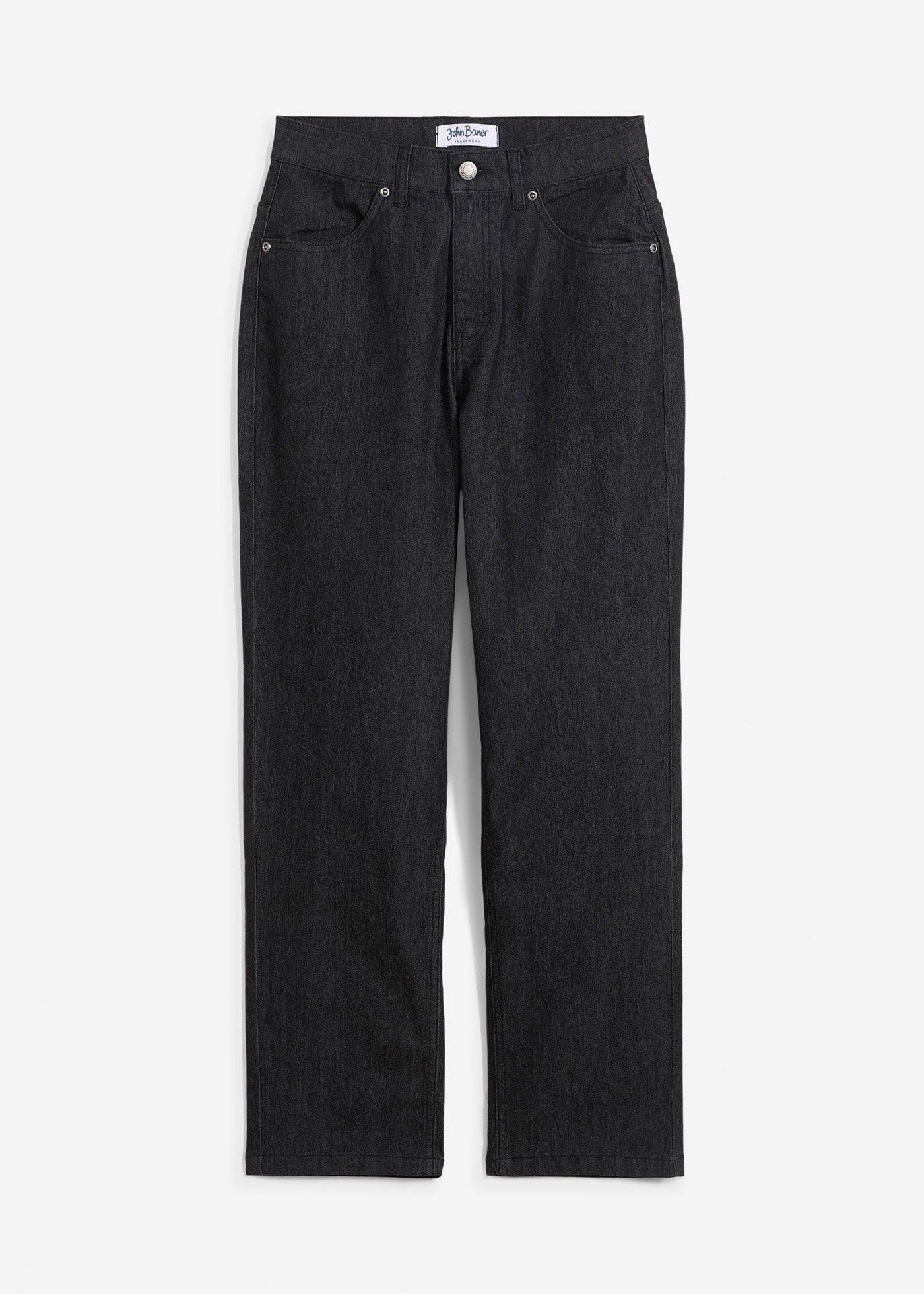 Dżinsy o kroju extra loose fit z prostymi nogawkami i regulowanym pasem - Bonprix