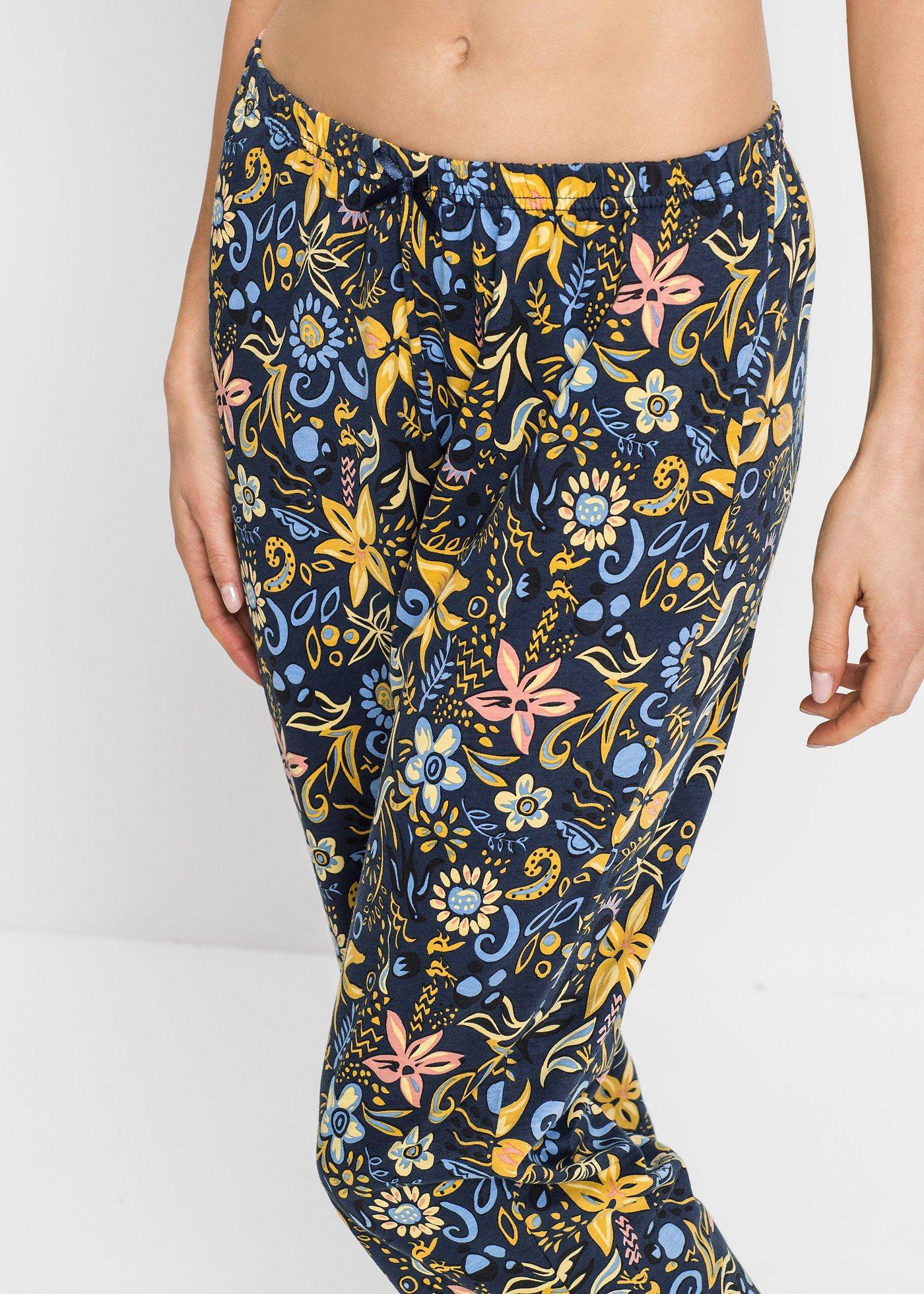 Bawełniana piżama z krótkim rękawem i spodniami 3/4 - Bonprix