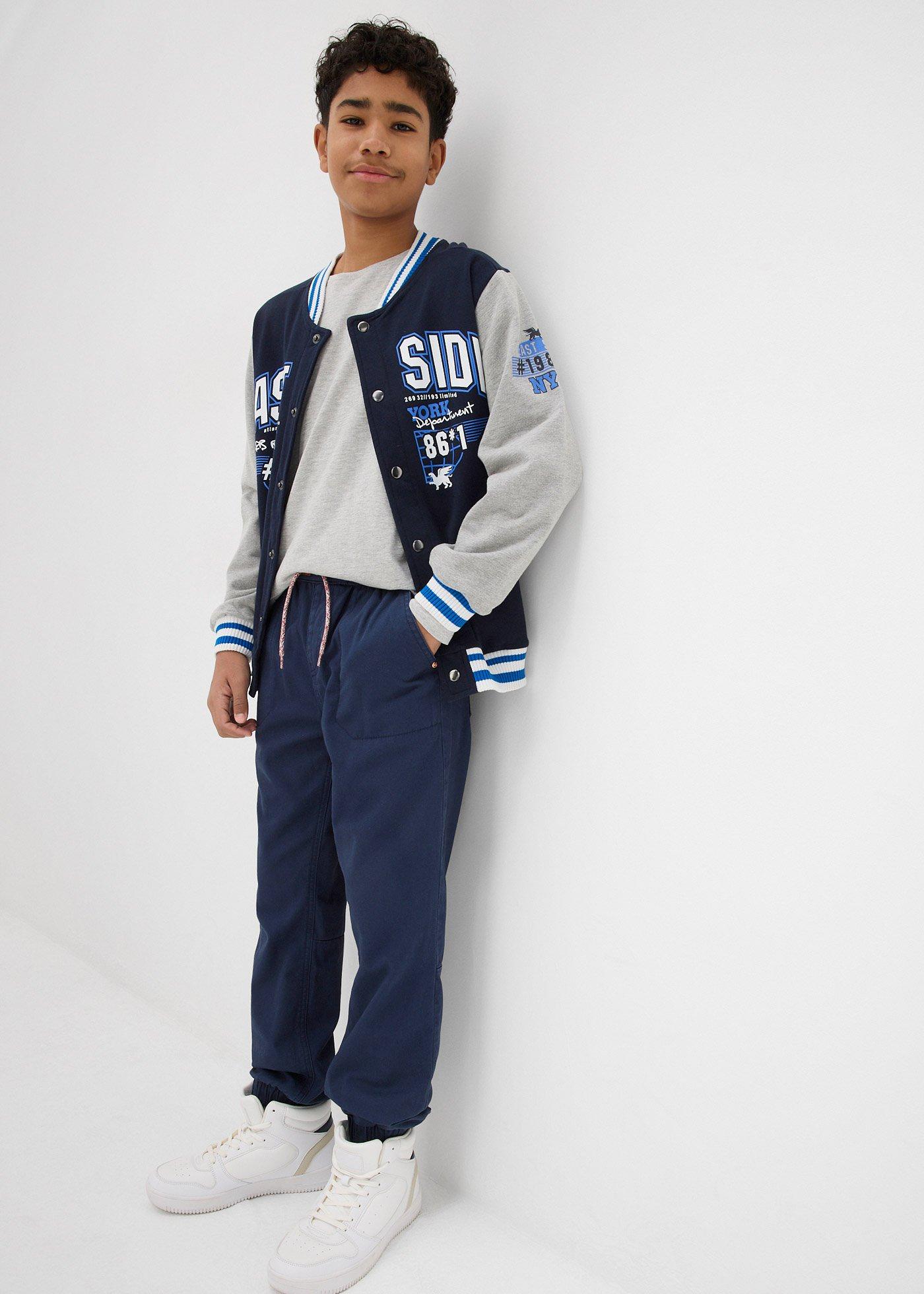 Spodnie chłopięce ocieplane z podszewką z dżerseju, regular fit - Bonprix