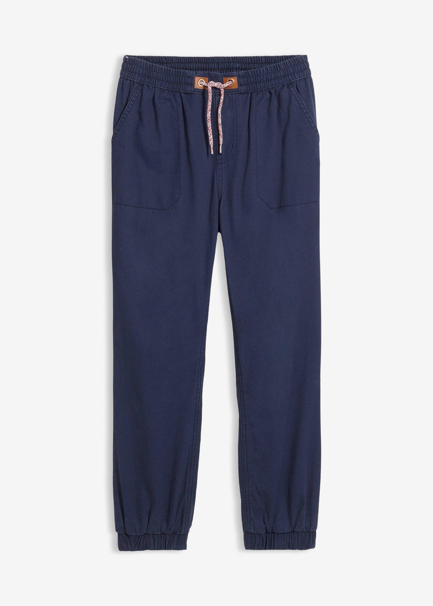 Spodnie chłopięce ocieplane z podszewką z dżerseju, regular fit - Bonprix