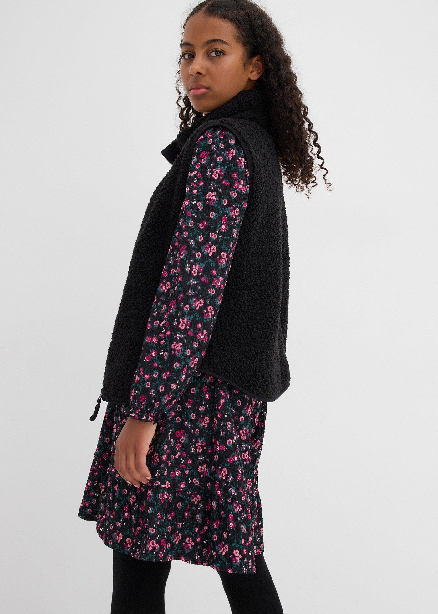 Sukienka dżersejowa ze strukturalnej krepy - Bonprix