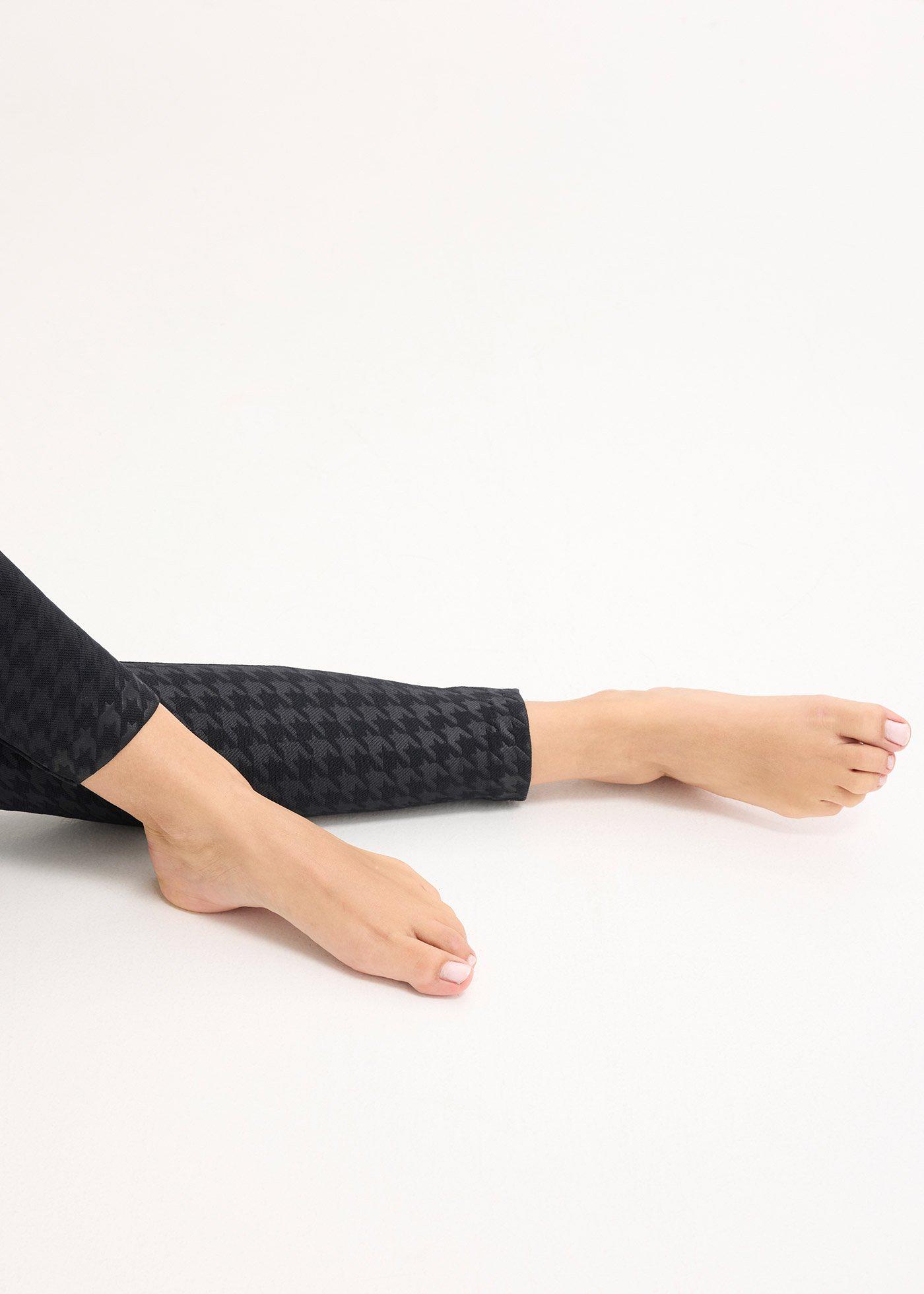 Legginsy ocieplane z miękką spodnią stroną i deseniem w pepitkę - Bonprix