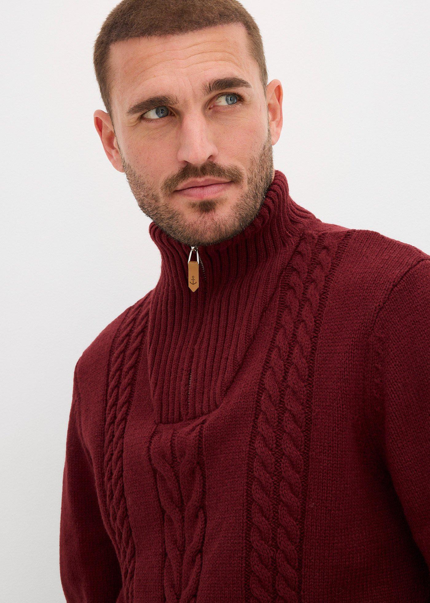 Sweter ze wzorem w warkocze - Bonprix
