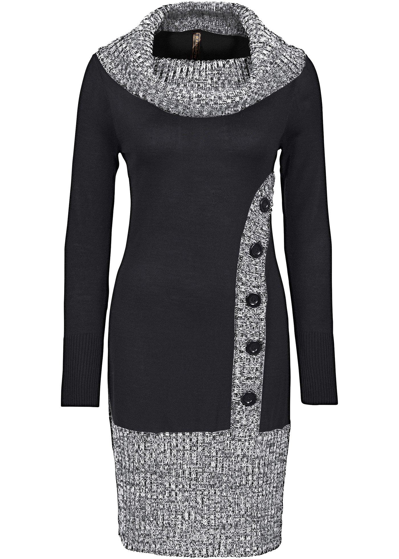 Robe ajustée en maille avec col châle