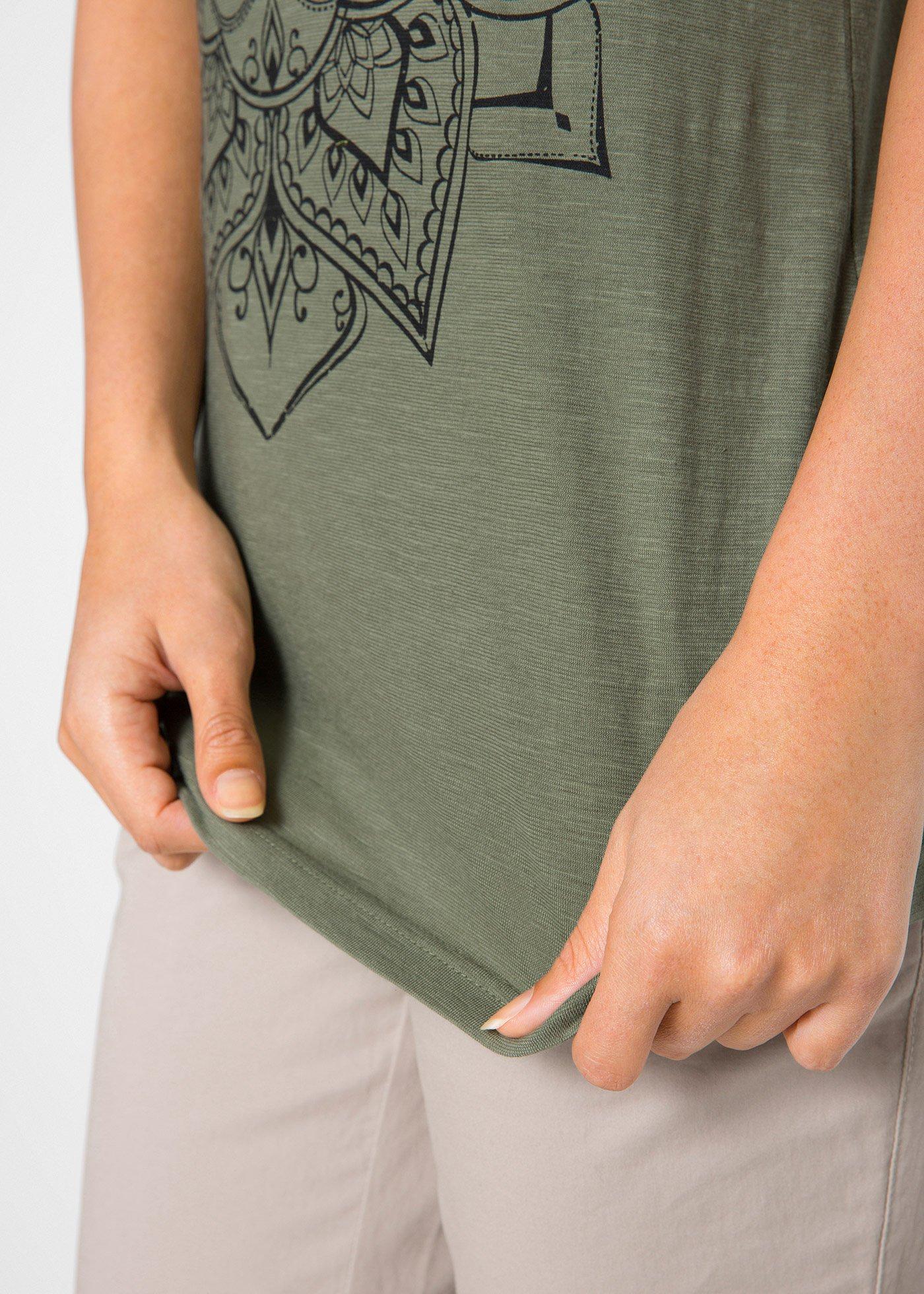 Shirt z przędzy mieszankowej, krótki rękaw - Bonprix