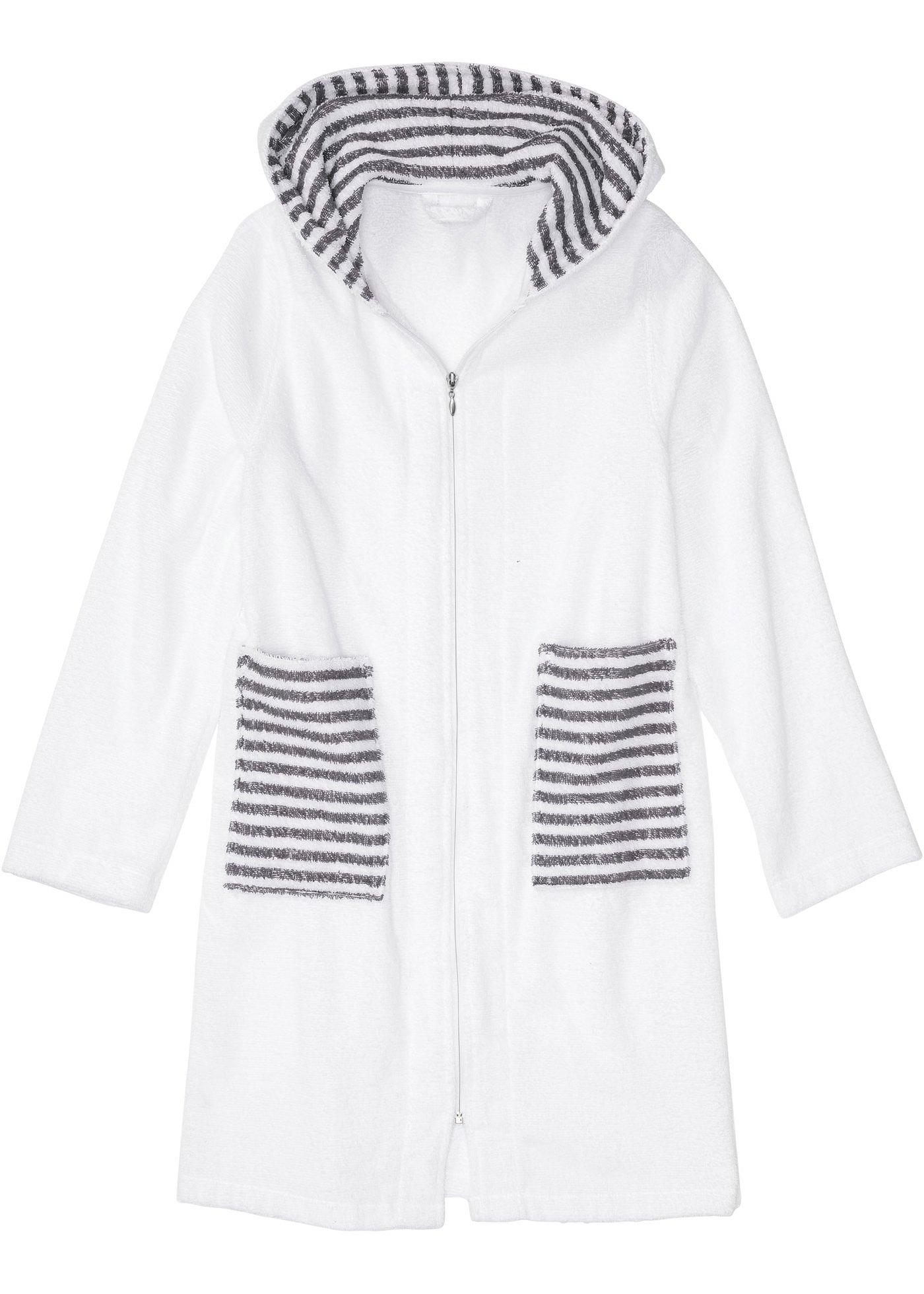 Peignoir de bain zippé en éponge