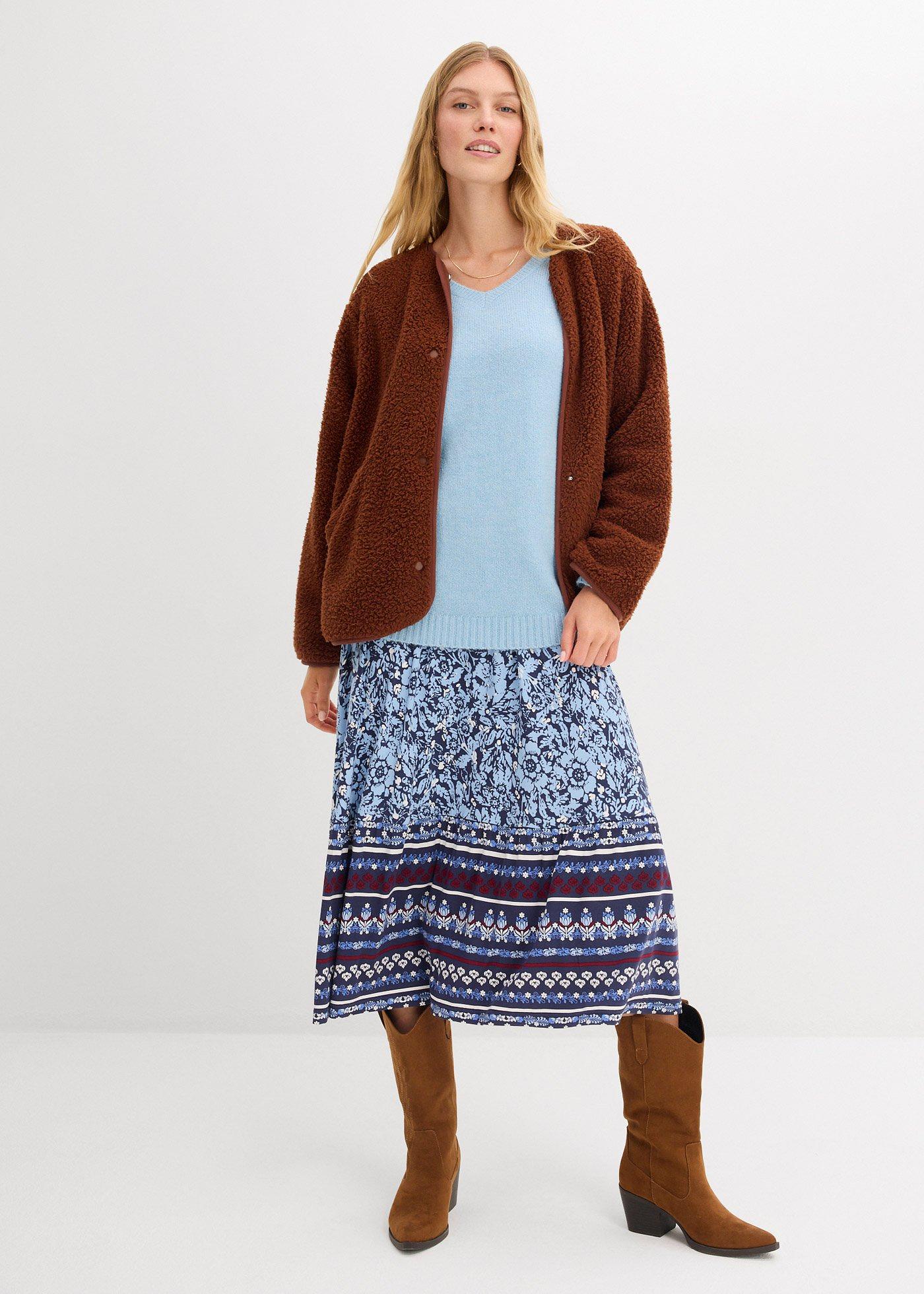 Sweter z dekoltem w serek - Bonprix