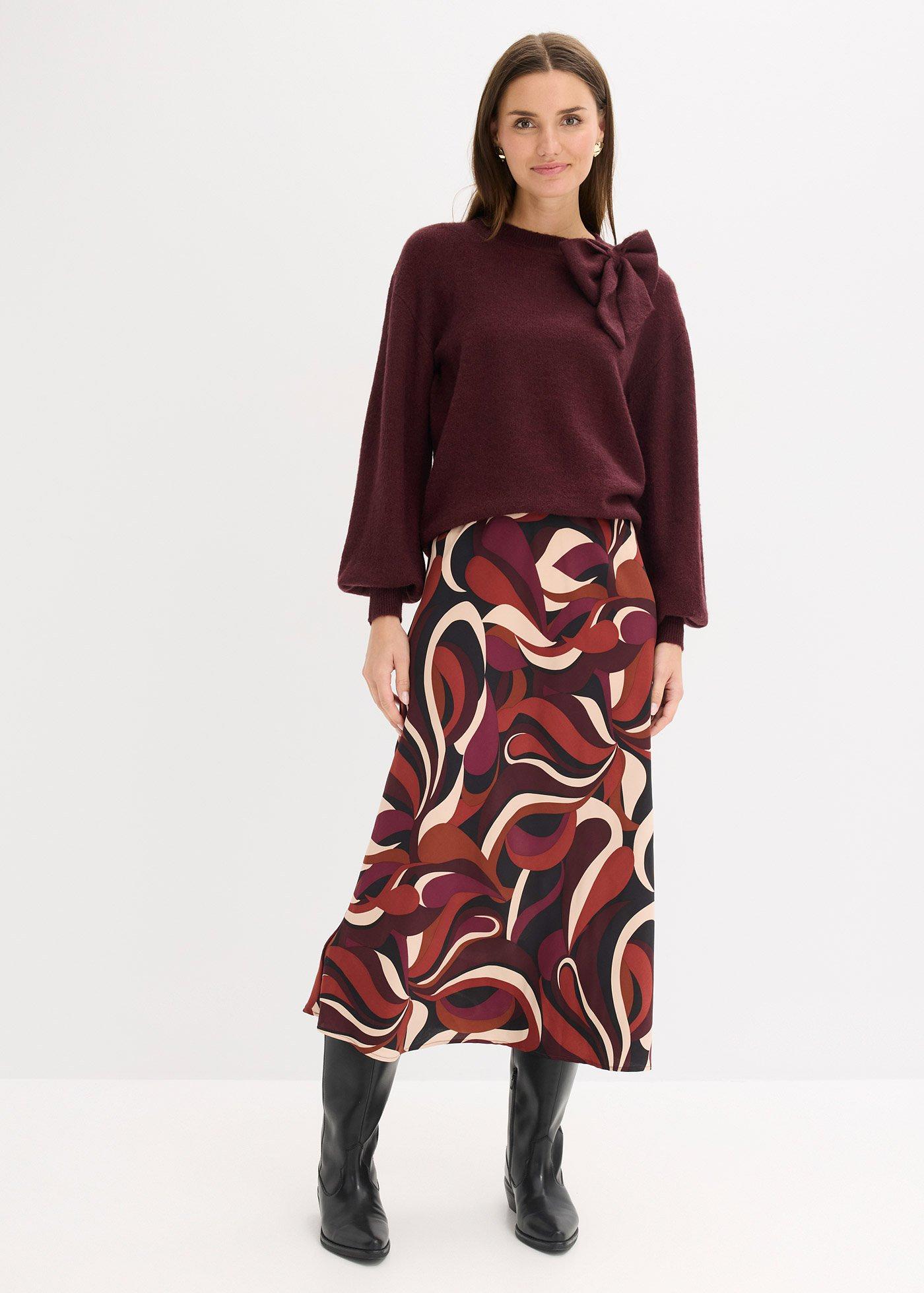 Sweter z aplikacją w kształcie kokardy - Bonprix