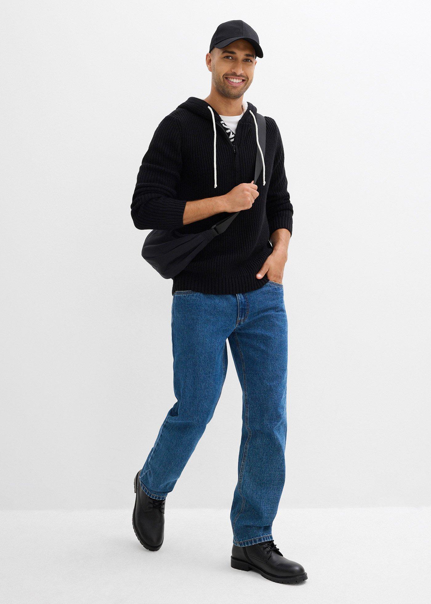 Sweter z kapturem - Bonprix