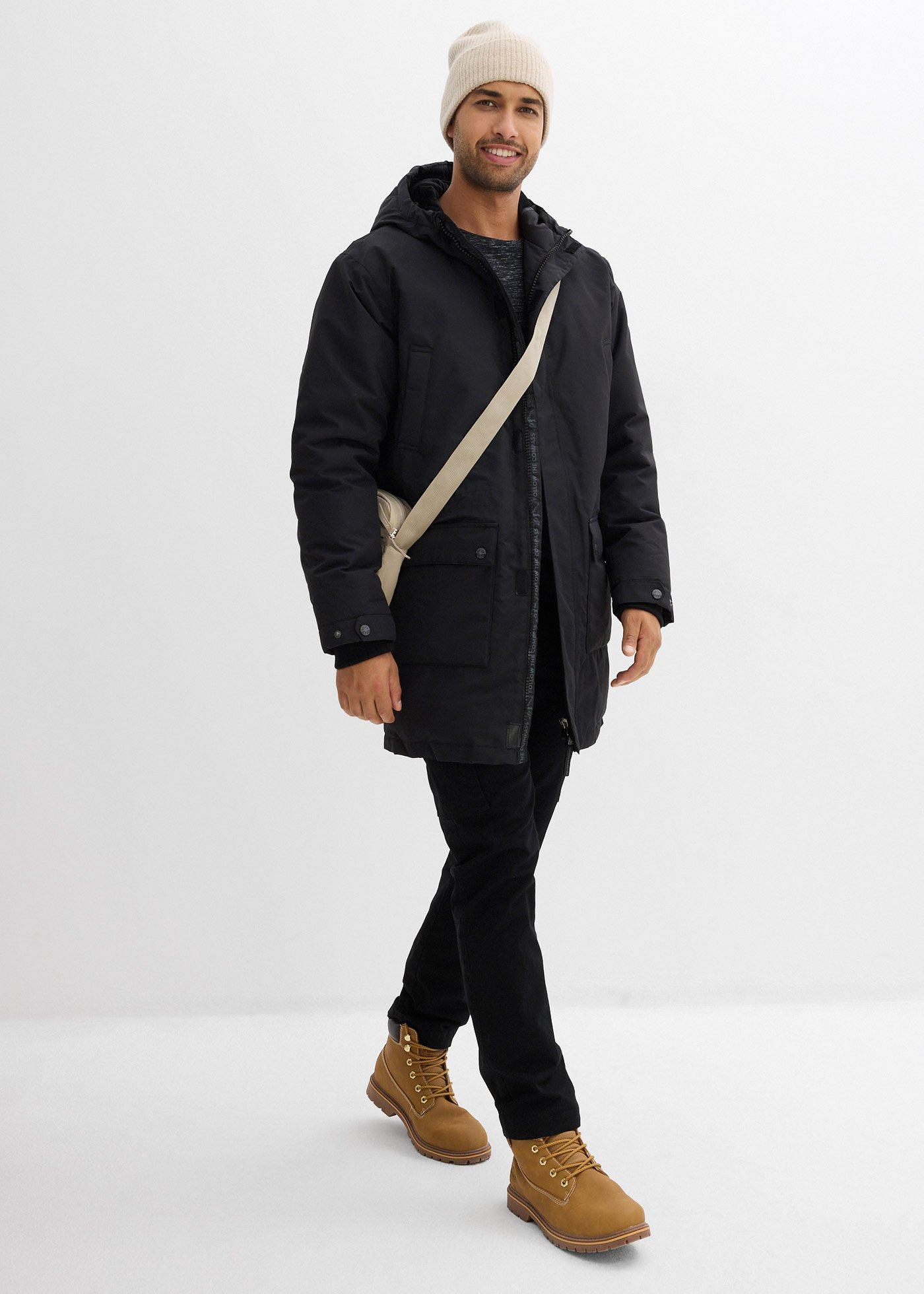 Parka Essential  hybrydowa, termiczna, z puchu z recyklingu, spodnia strona pikowana - Bonprix