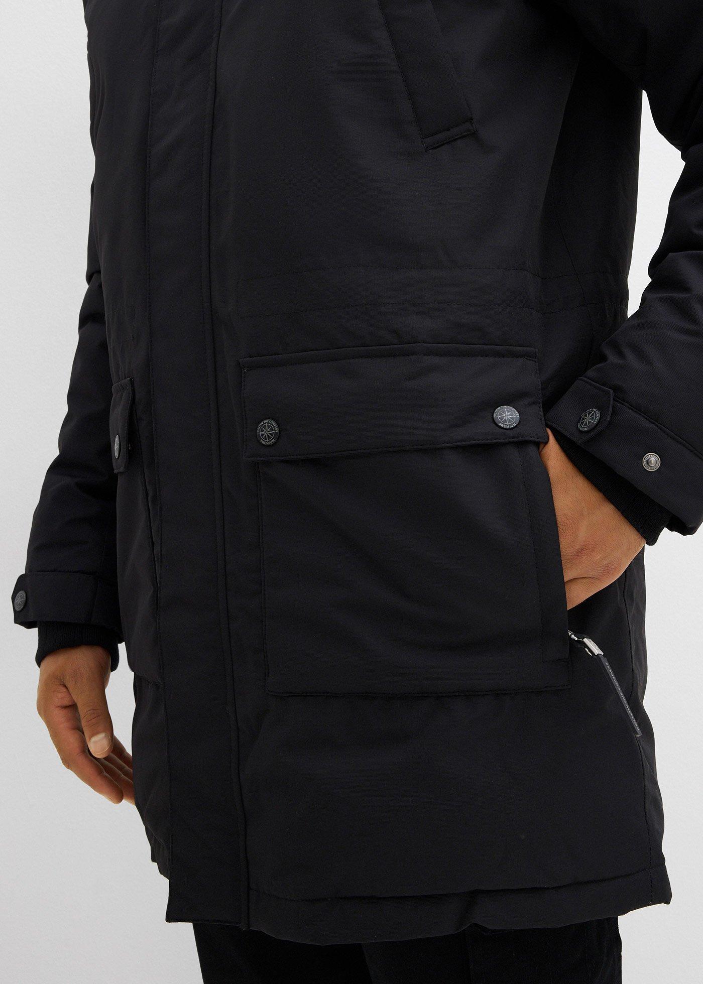 Parka Essential  hybrydowa, termiczna, z puchu z recyklingu, spodnia strona pikowana - Bonprix