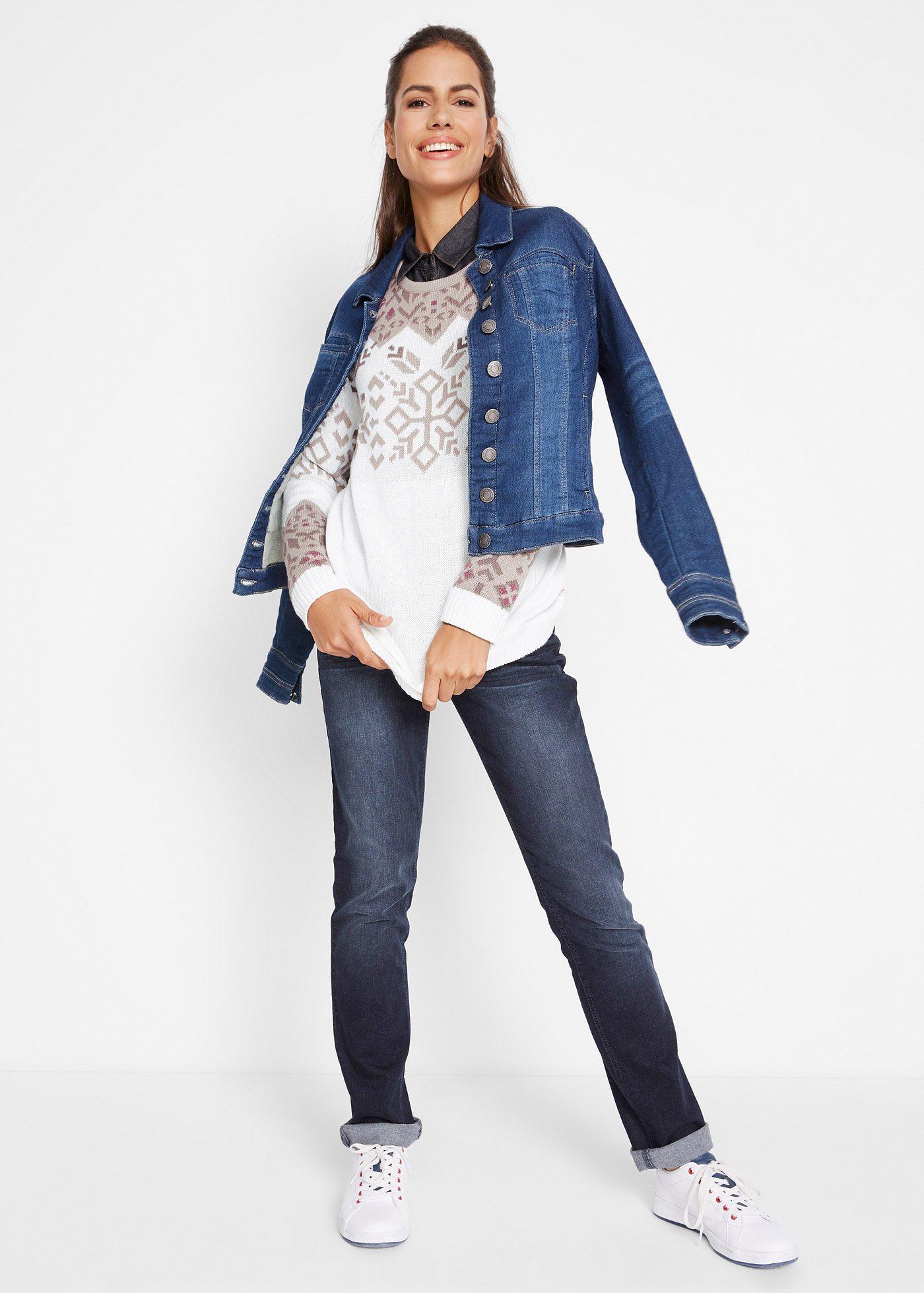 Sweter w norweski wzór - Bonprix