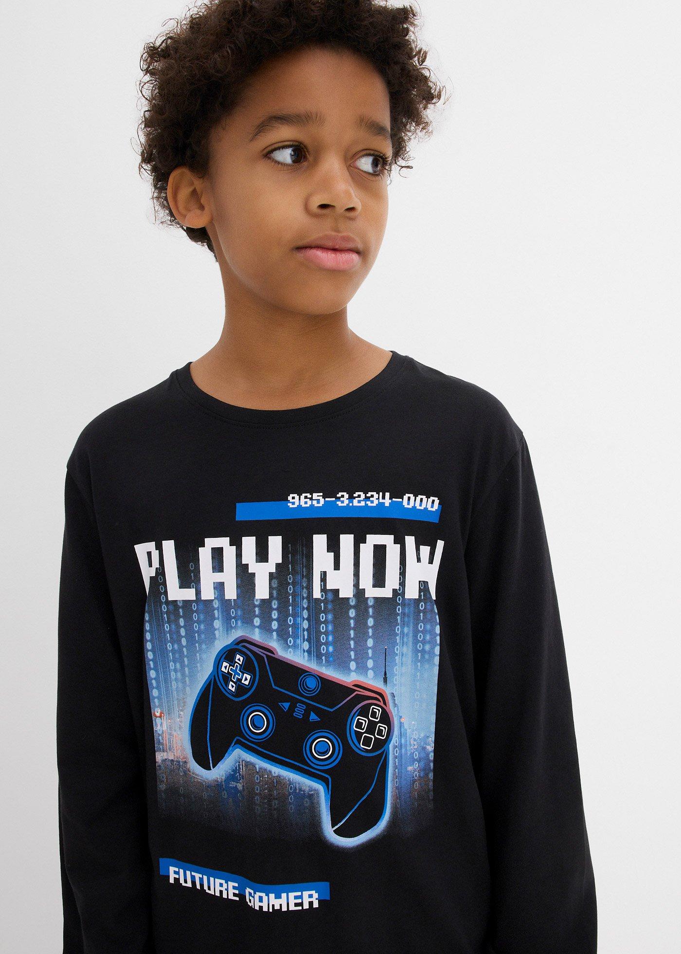 Shirt z długim rękawem, z czystej bawełny organicznej - Bonprix