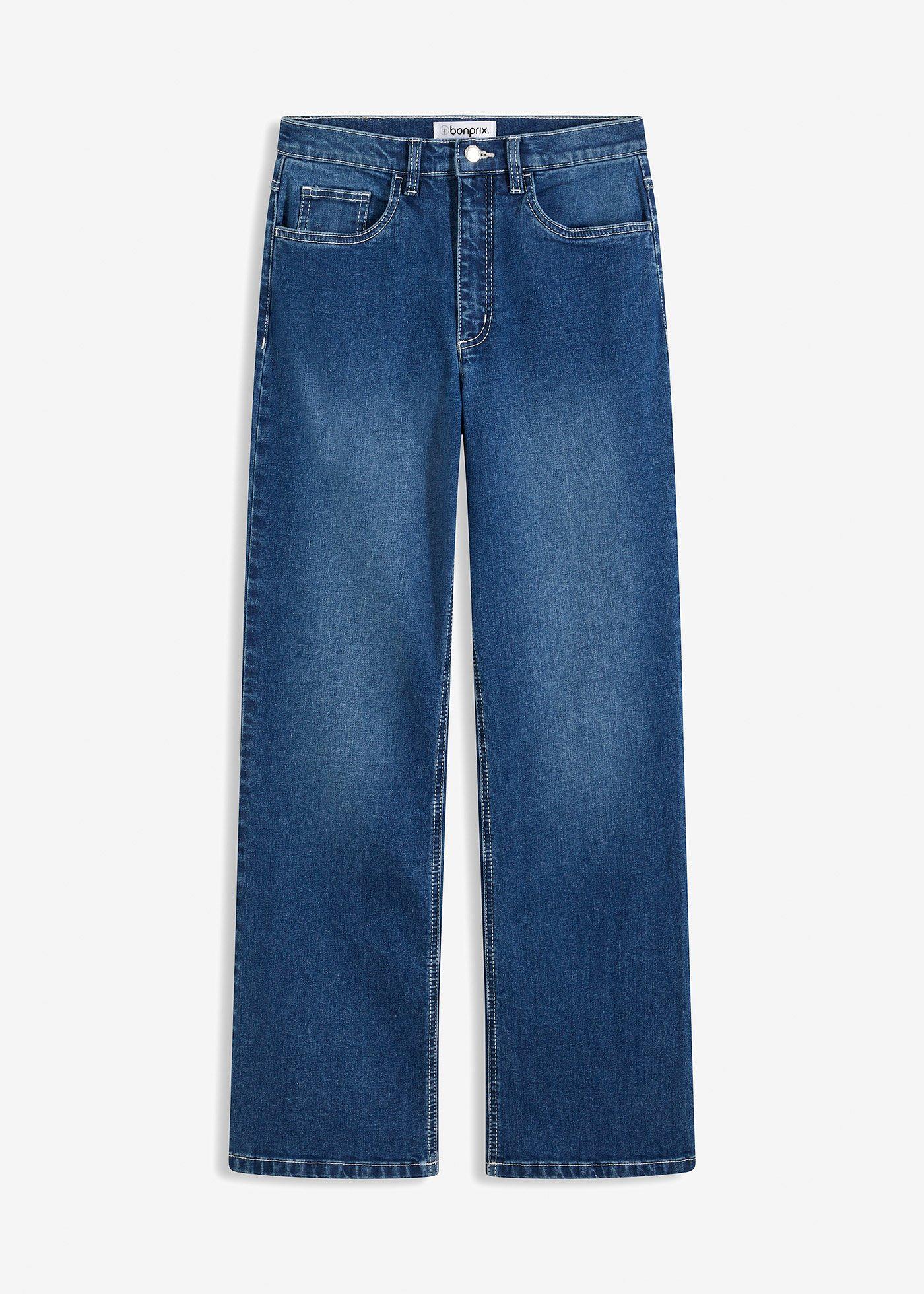 Jean large taille haute