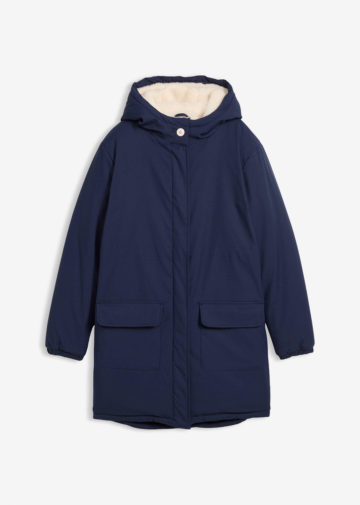 Hydrofobowa parka zimowa z kożuszkiem - Bonprix