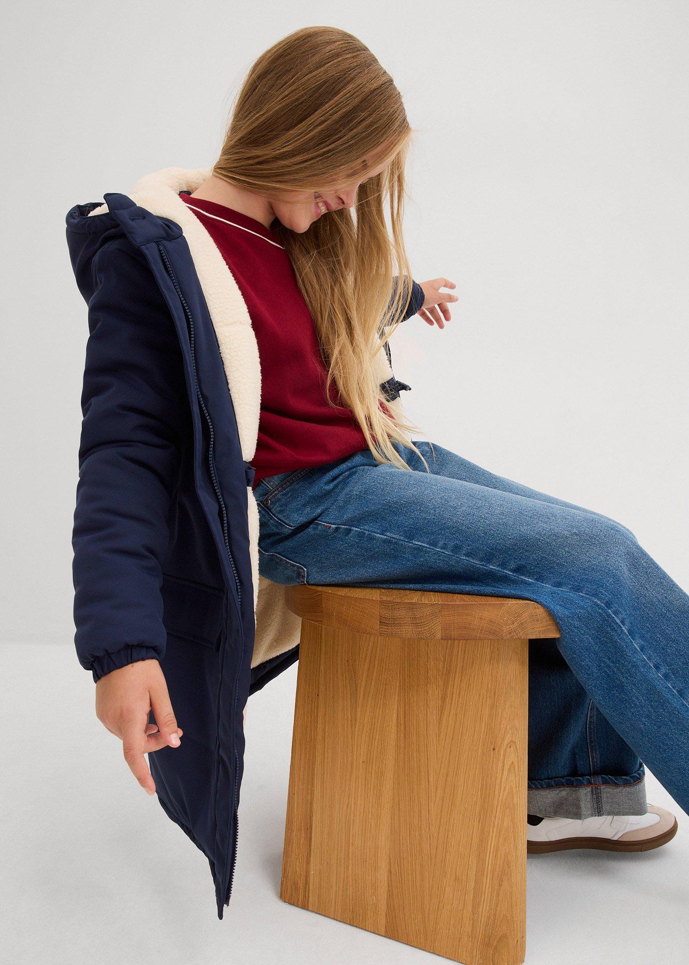 Hydrofobowa parka zimowa z kożuszkiem - Bonprix