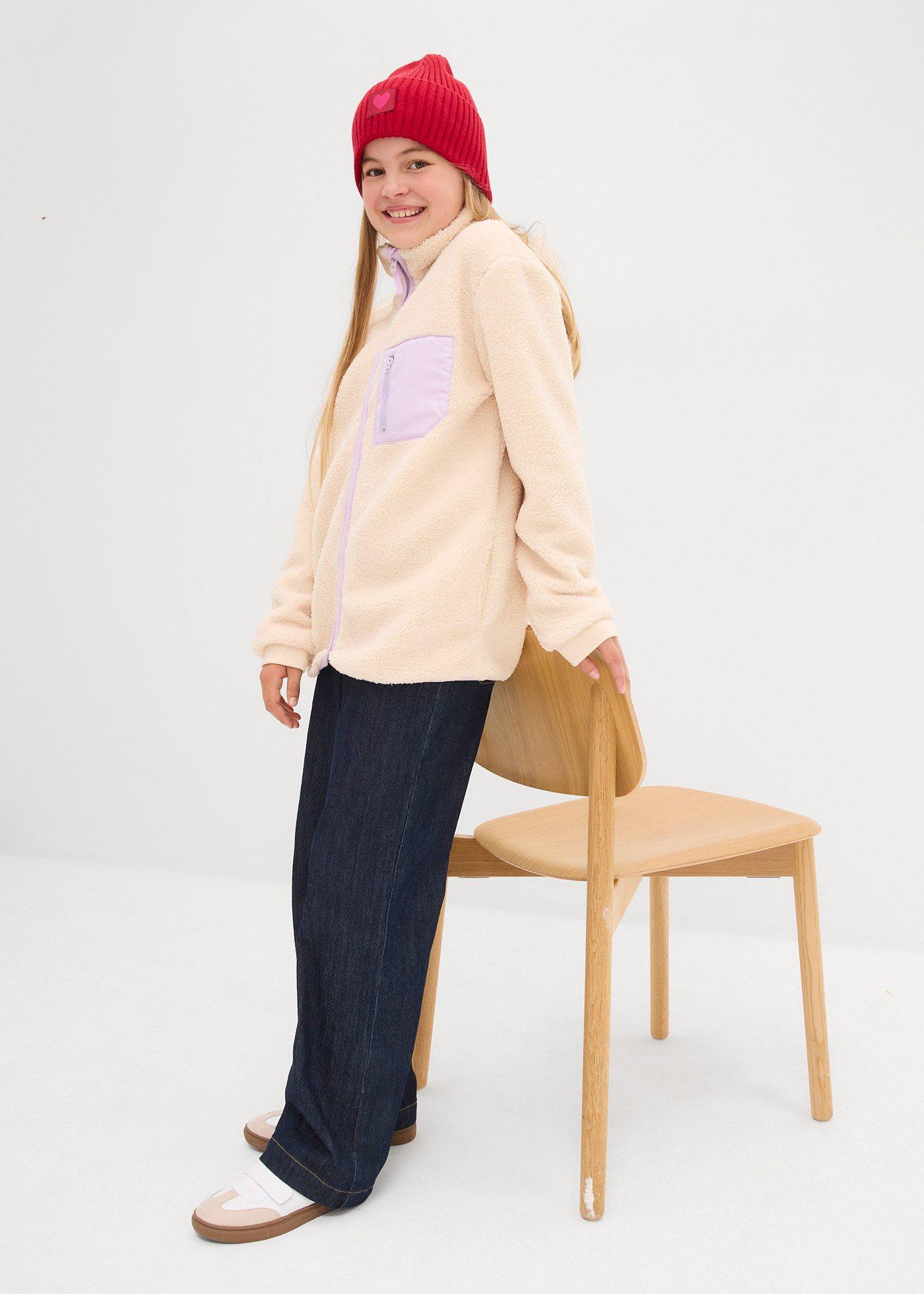 Bluza rozpinana z kożuszkowego polaru - Bonprix