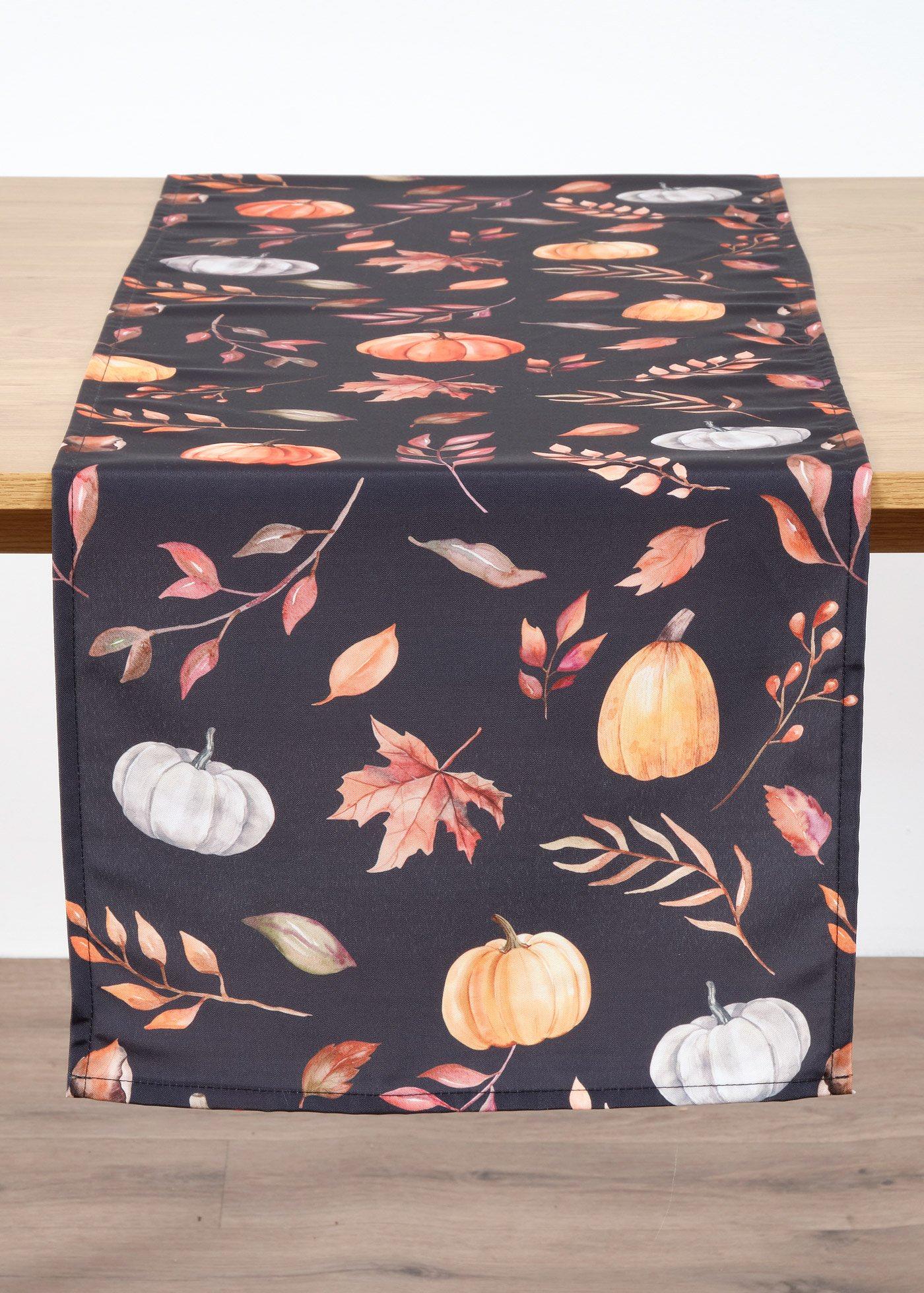 Chemin de table imperméable avec motif citrouille