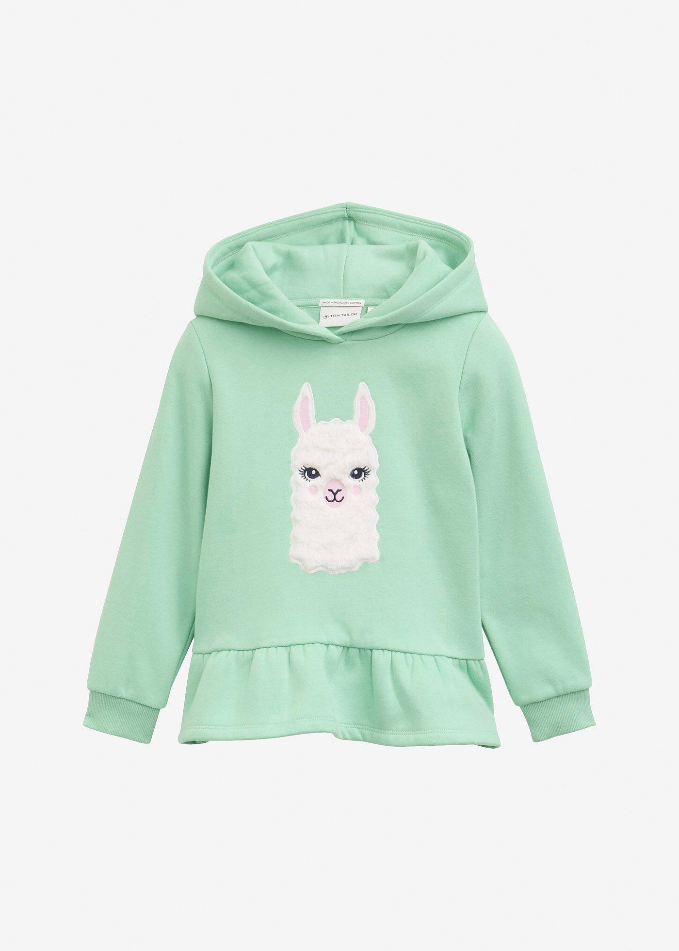 Bluza z kapturem marki Tom Tailor z falbaną - Bonprix