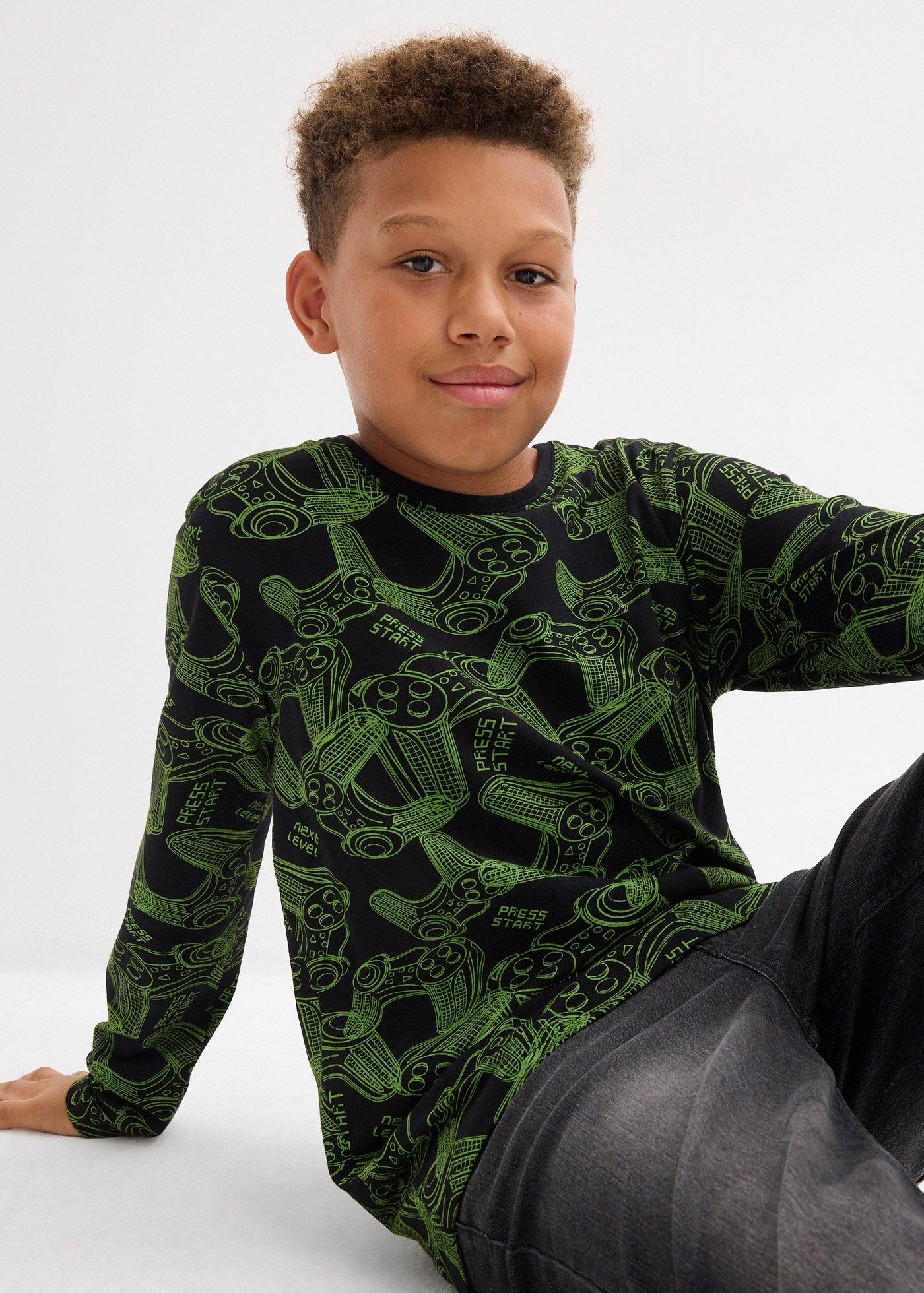 Bluzka z długim rękawem z miękkiej bawełny organicznej  (3 sztuki) - Bonprix