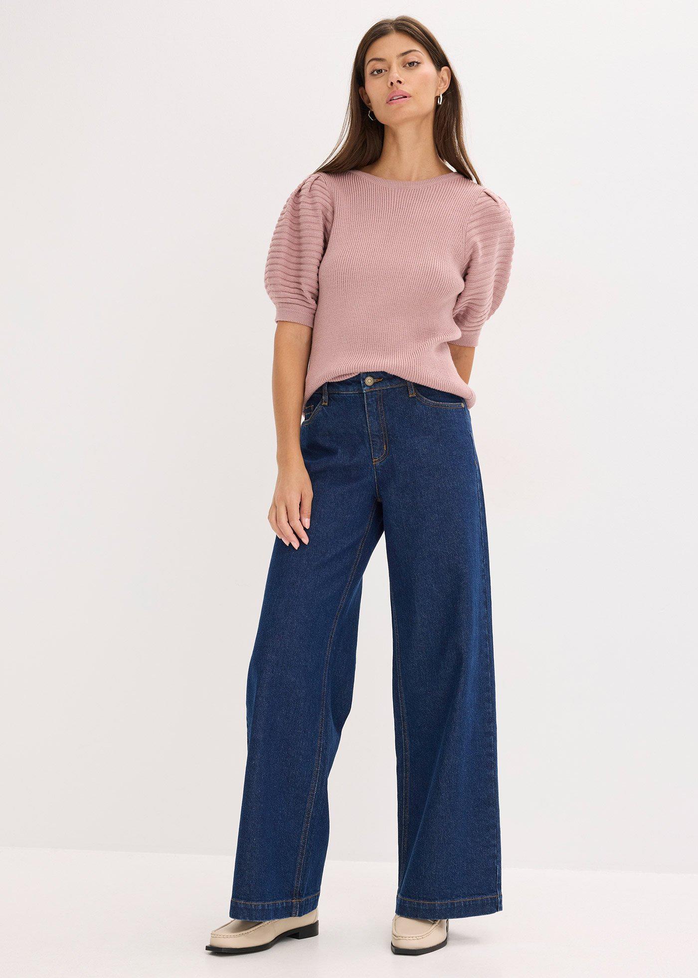 Sweter z rękawami balonowymi - Bonprix