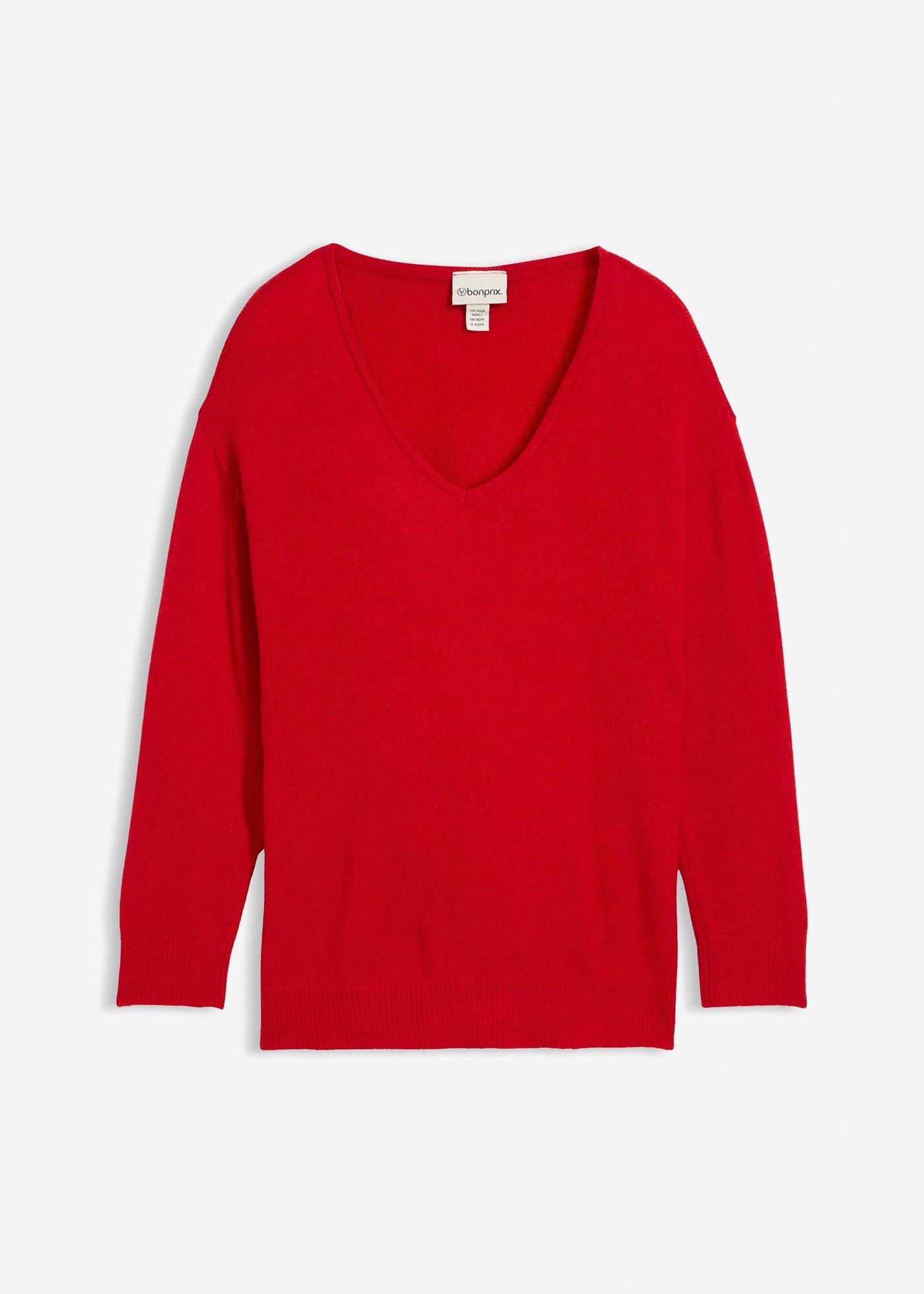 Pulover lung oversized cu crăpături laterale