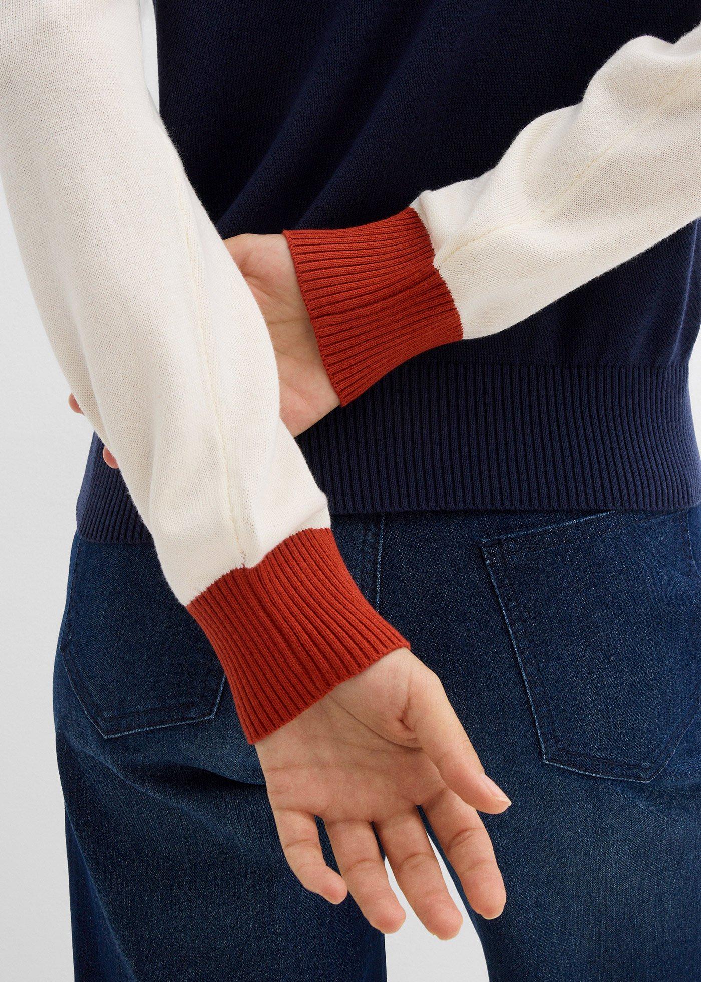 Sweter z cienkiej dzianiny z domieszką bawełny i raglanowymi rękawami - Bonprix