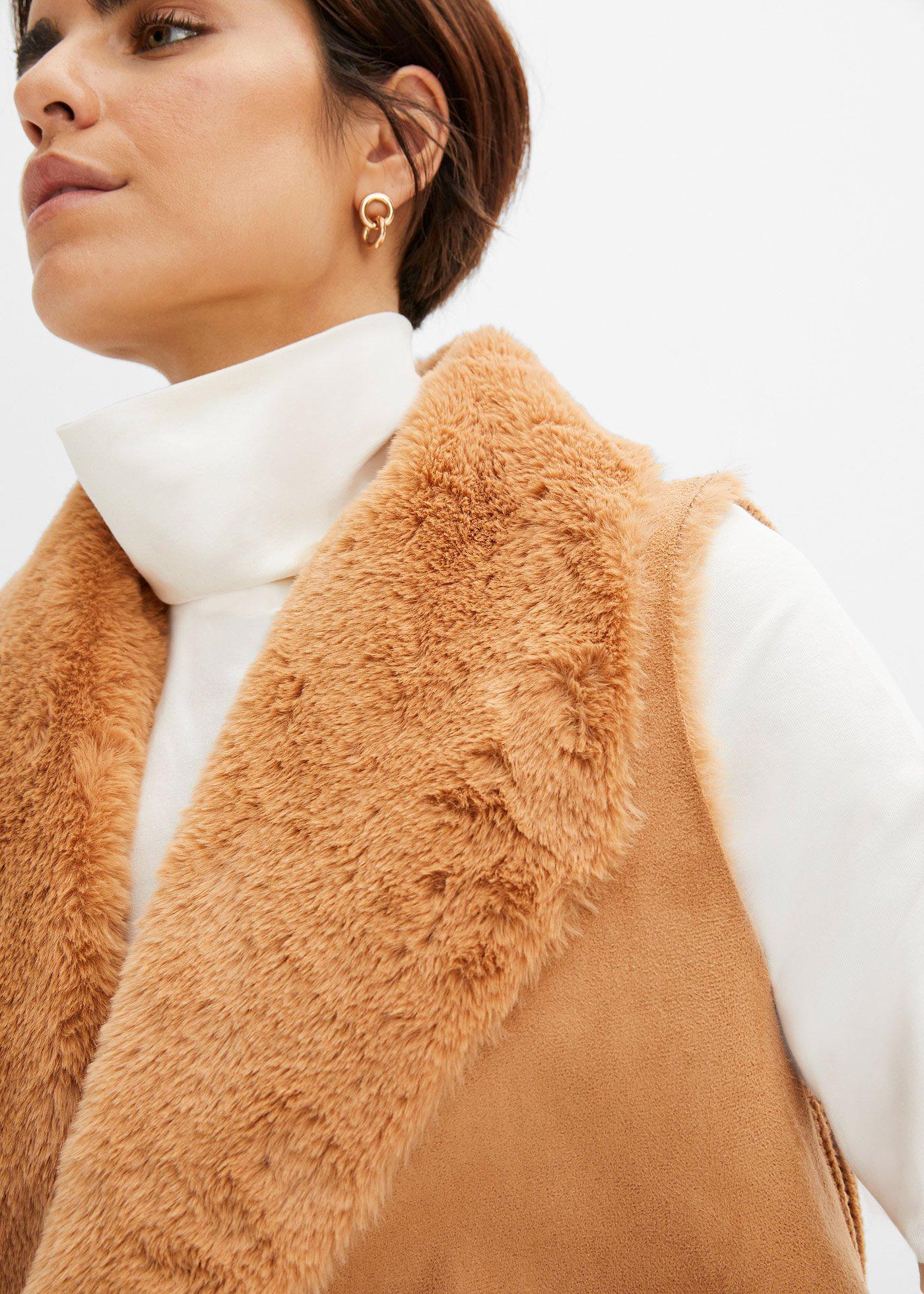 Kamizelka ze sztucznego futerka - Bonprix