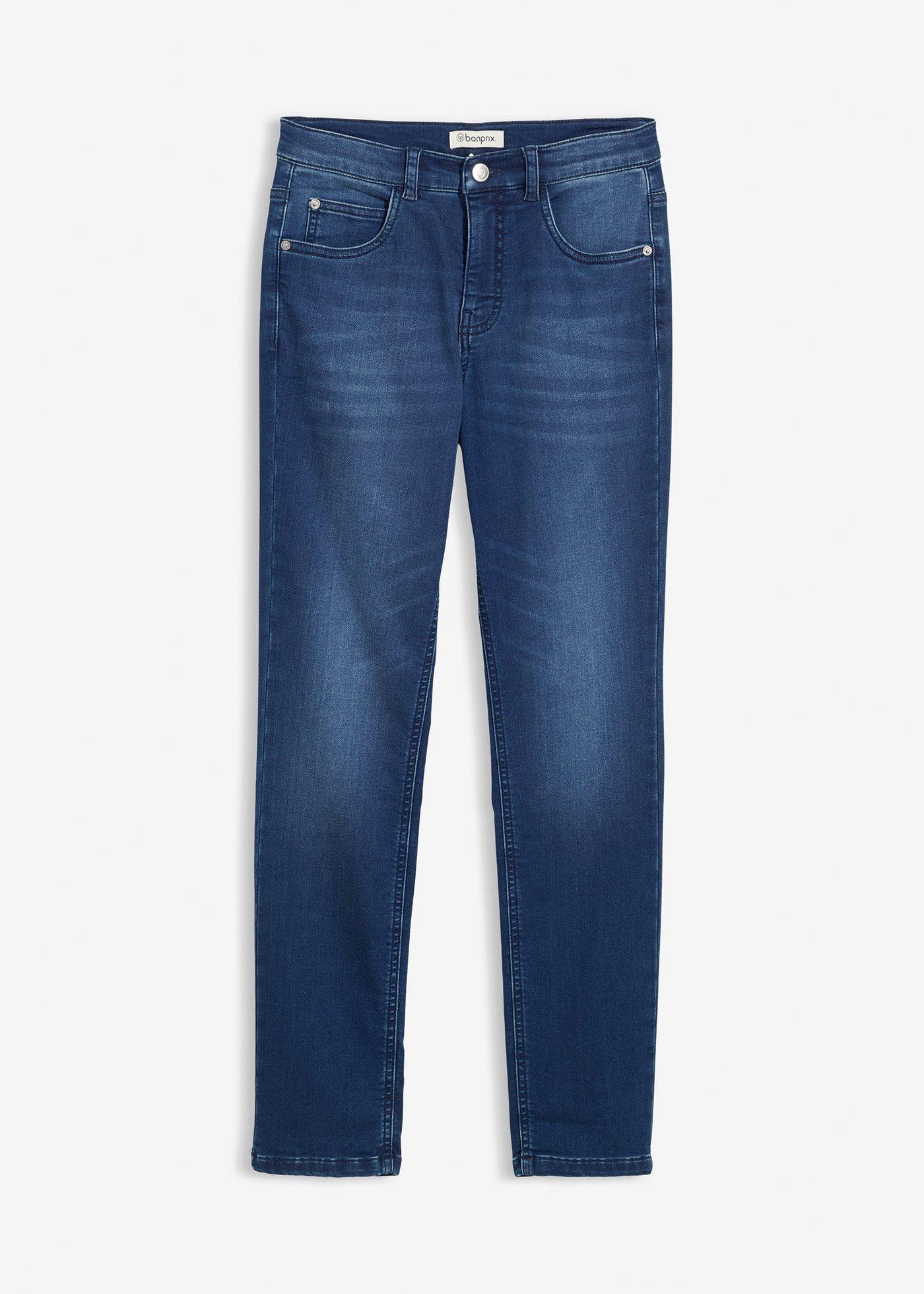 Dżinsy dresowe slim fit, prosta nogawka - Bonprix
