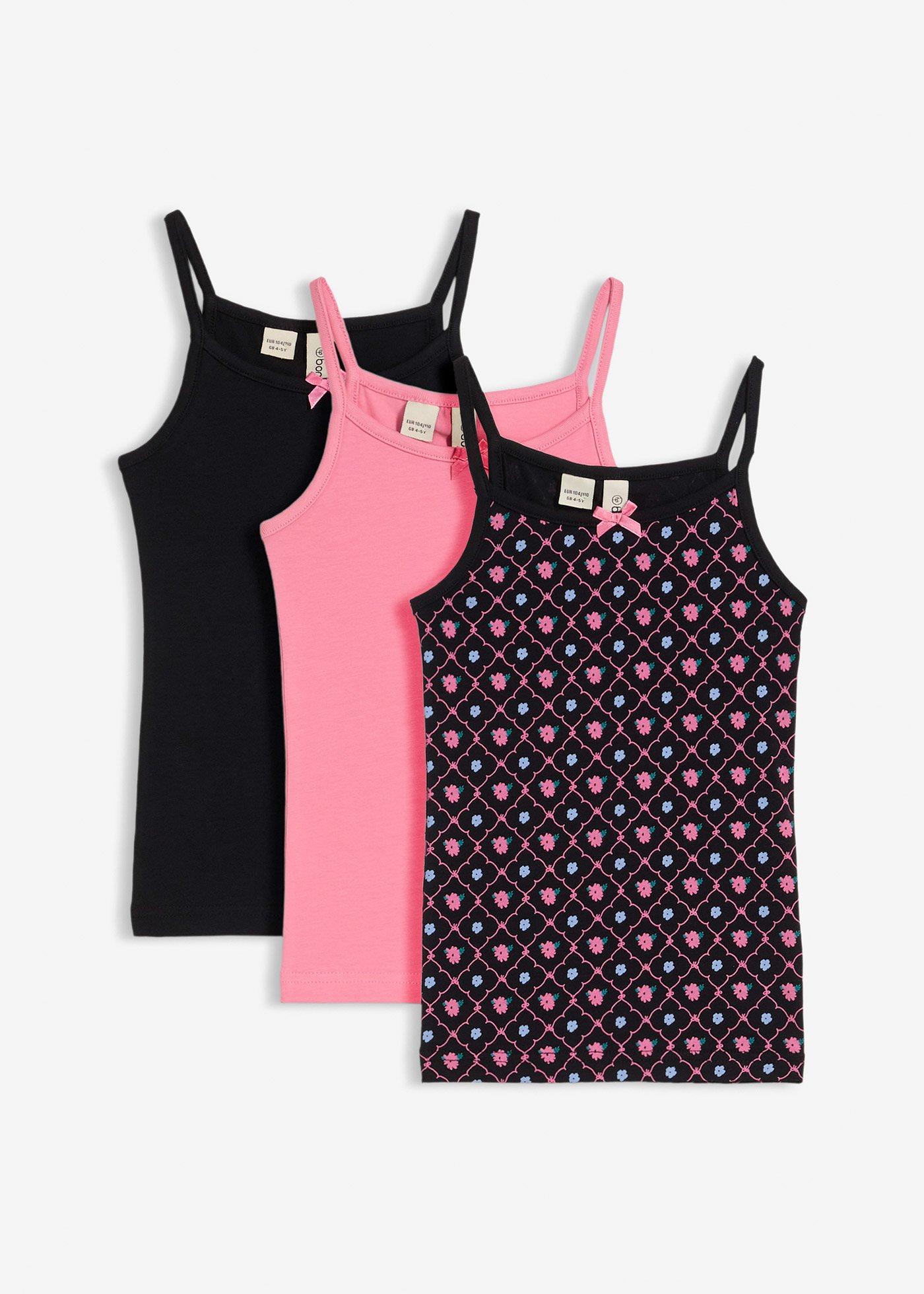 Top z miękkiej bawełny organicznej (3 szt.) - Bonprix