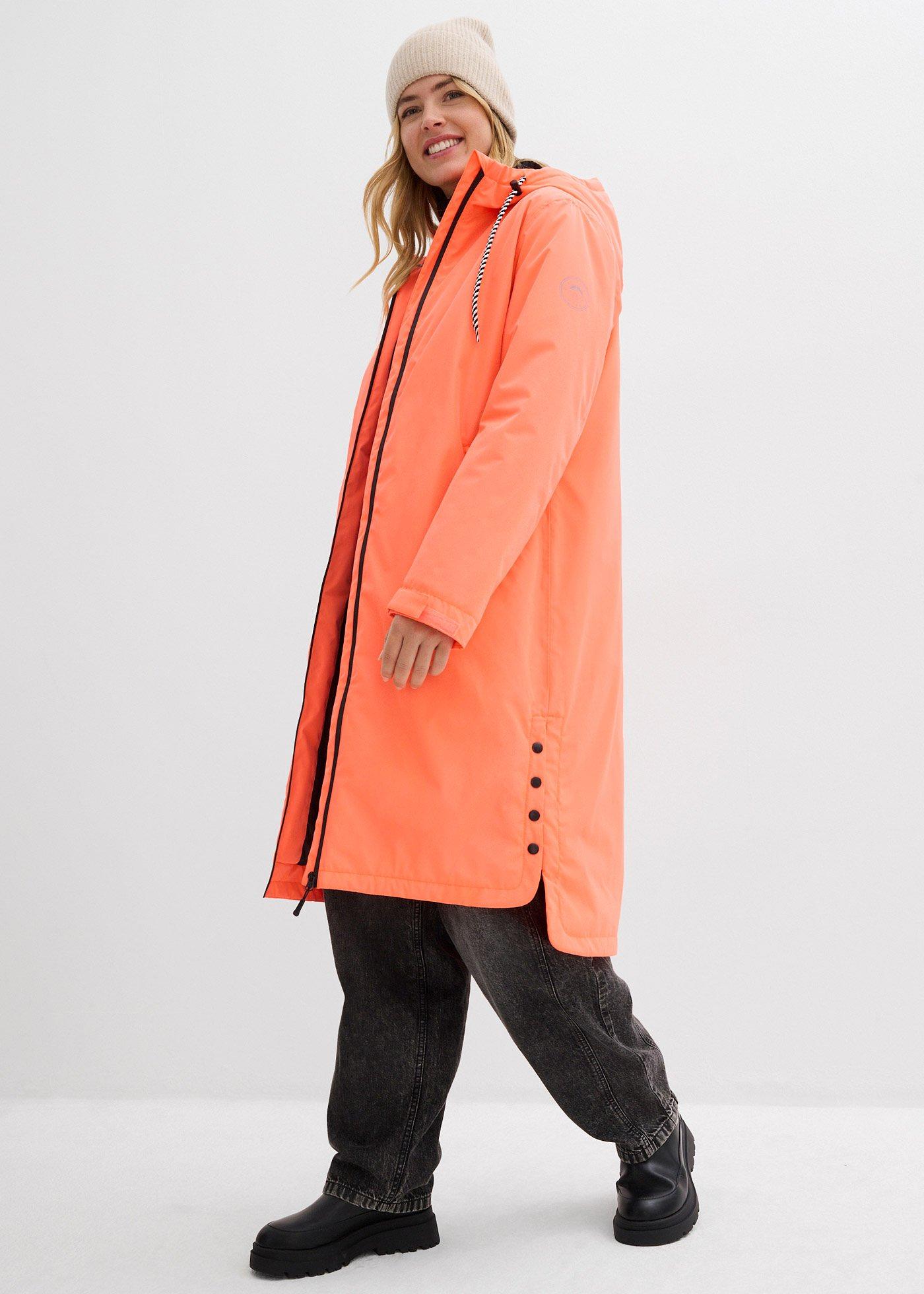 Wodoodporny płaszcz przeciwdeszczowy z ociepleniem w długości midi - Bonprix