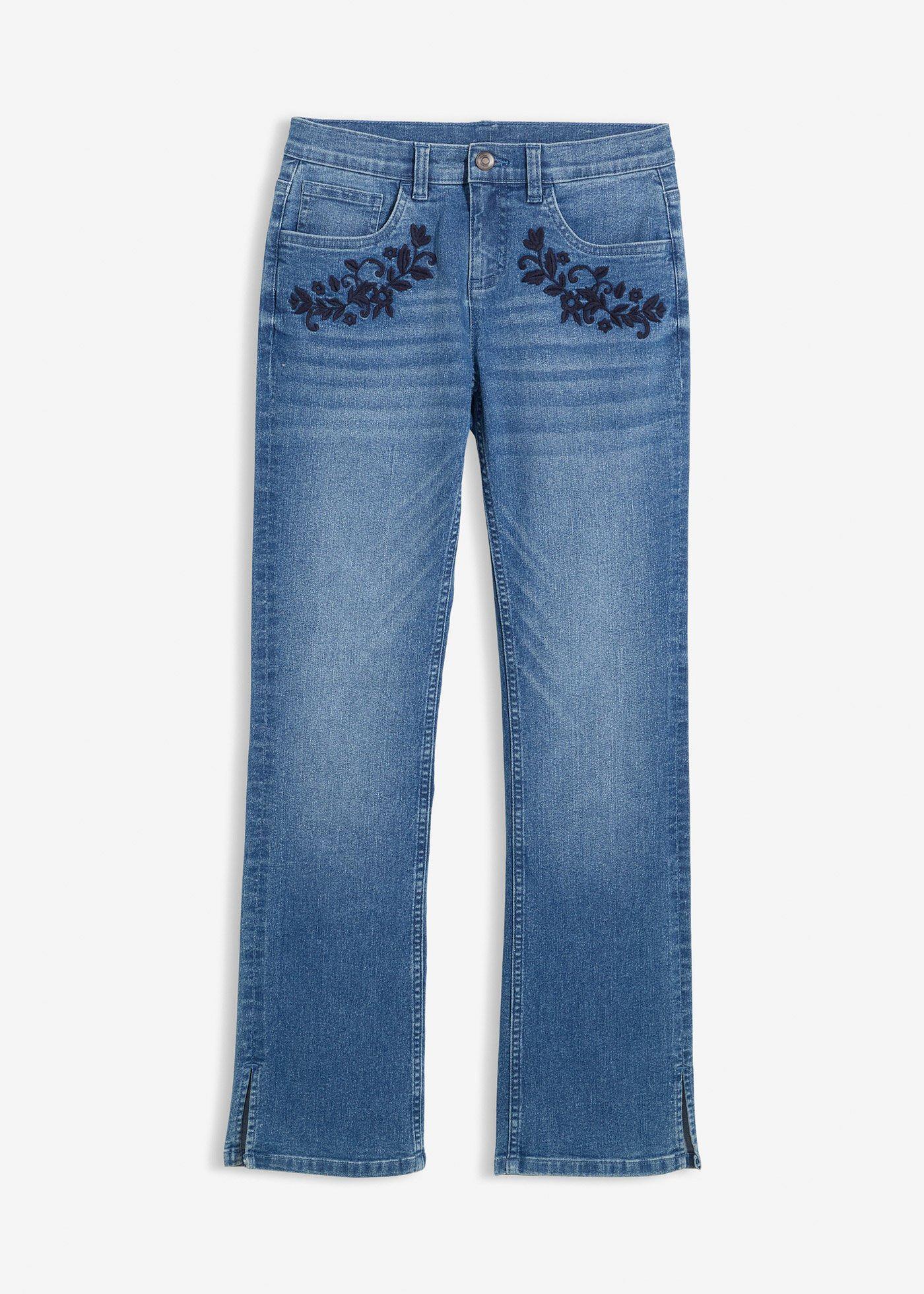 Dżinsy bootcut ze średnim stanem - Bonprix