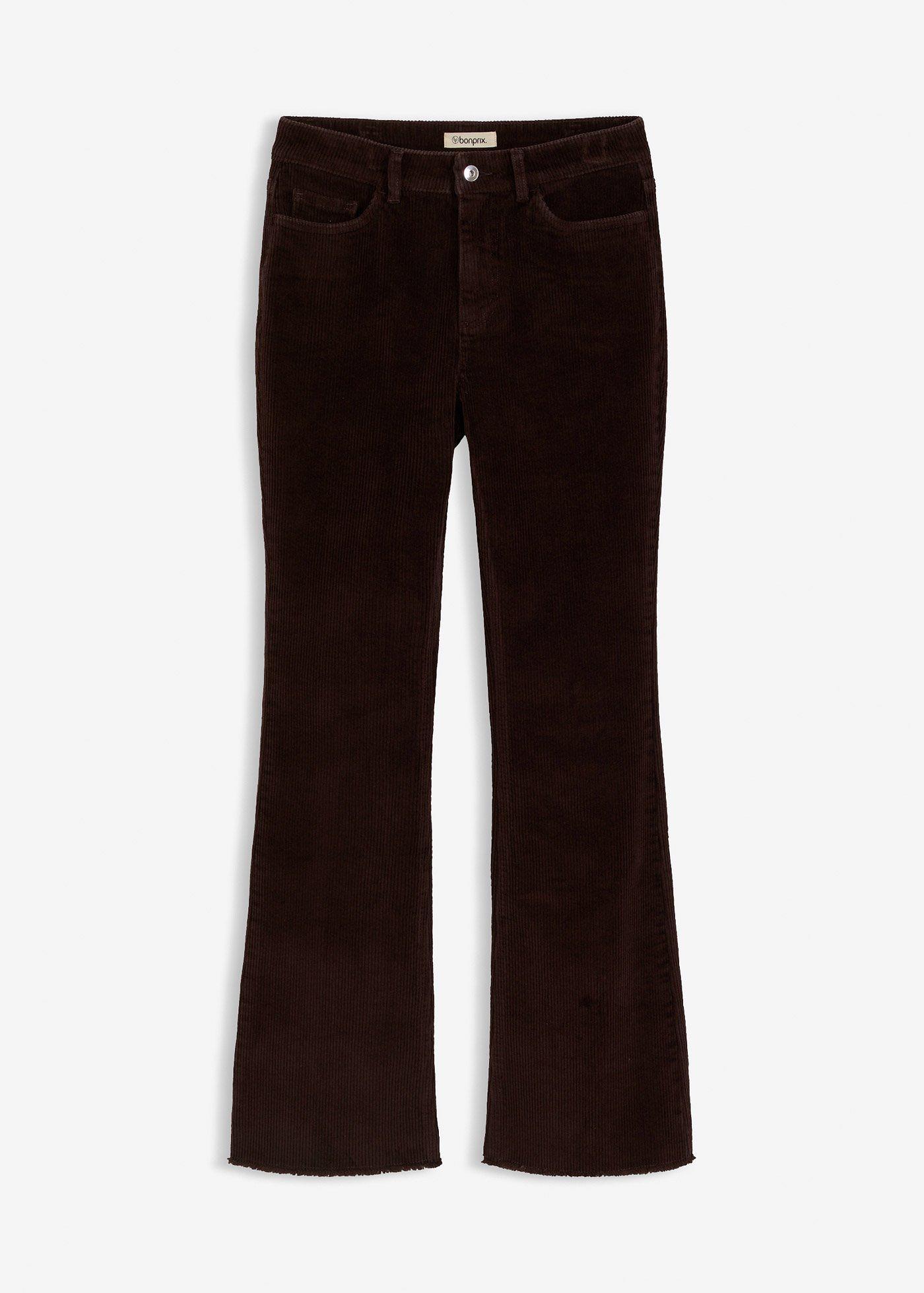 Flared corduroy broek van een elastische katoenmix